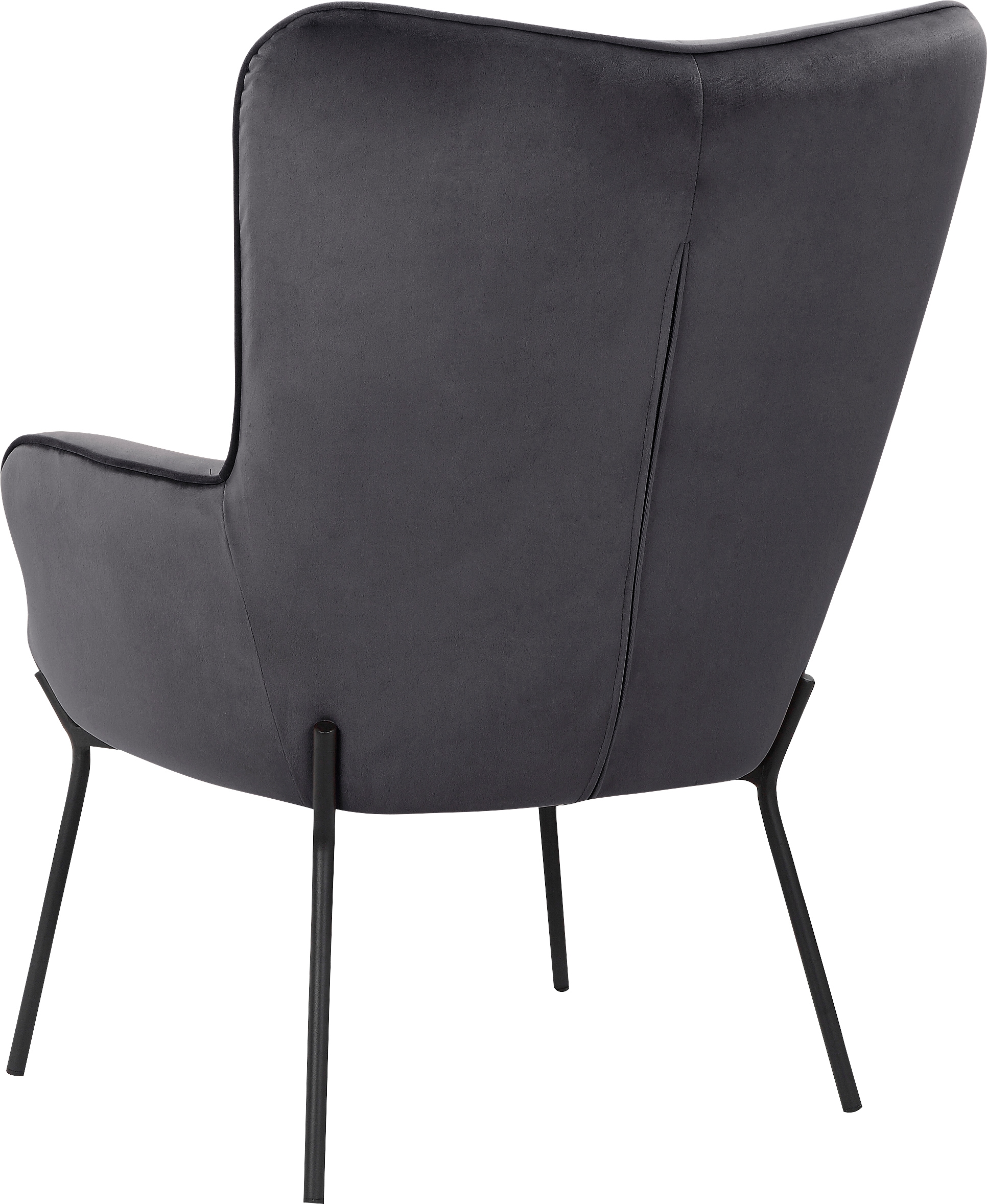 OTTO products Loungesessel »Luukas«, (1 St.), Stoff recyceltes Polyester, Sitz und Rücken gepolstert, Sitzhöhe 46 cm