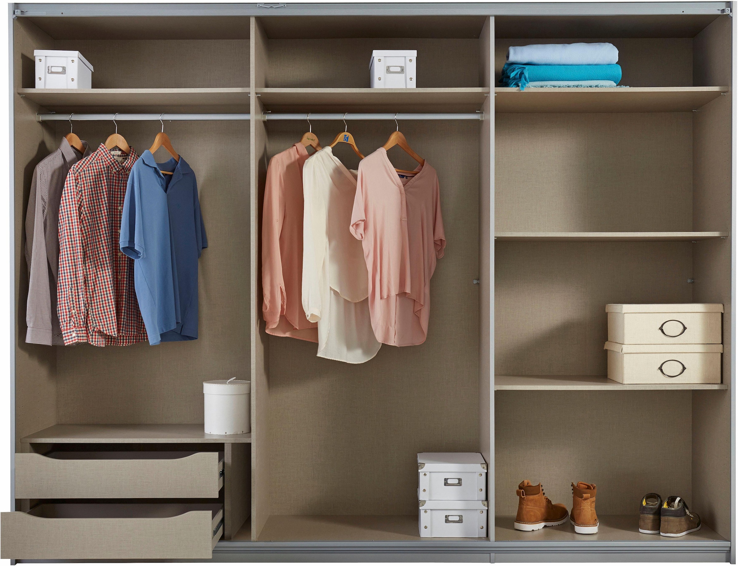 rauch Schwebetürenschrank »Dobene« inkl. Schubkasteneinsatz und Einlegeböden