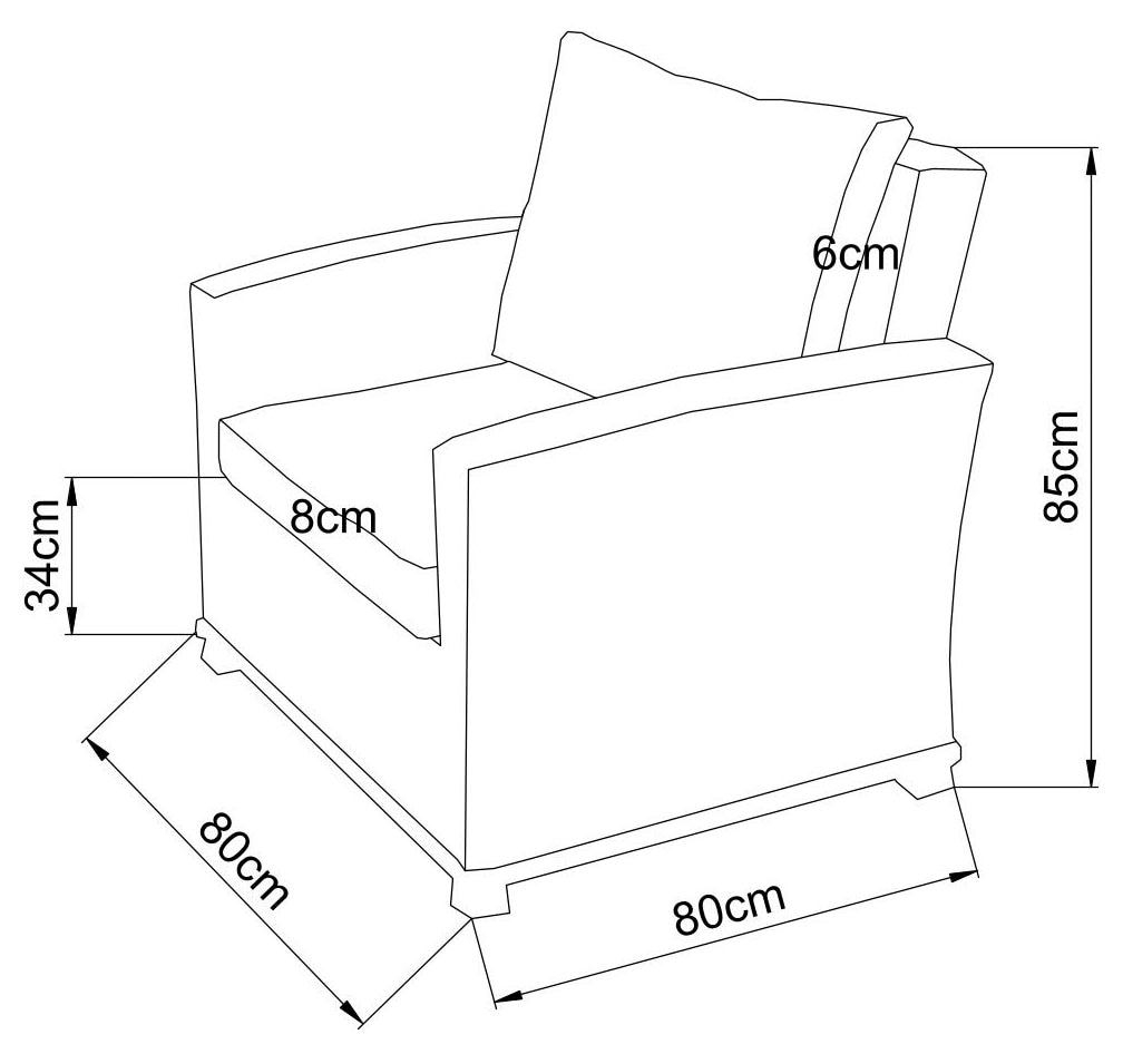 Destiny Loungesessel »ALCUDIA«, Aluminium, Polyrattan, inkl. Auflagen