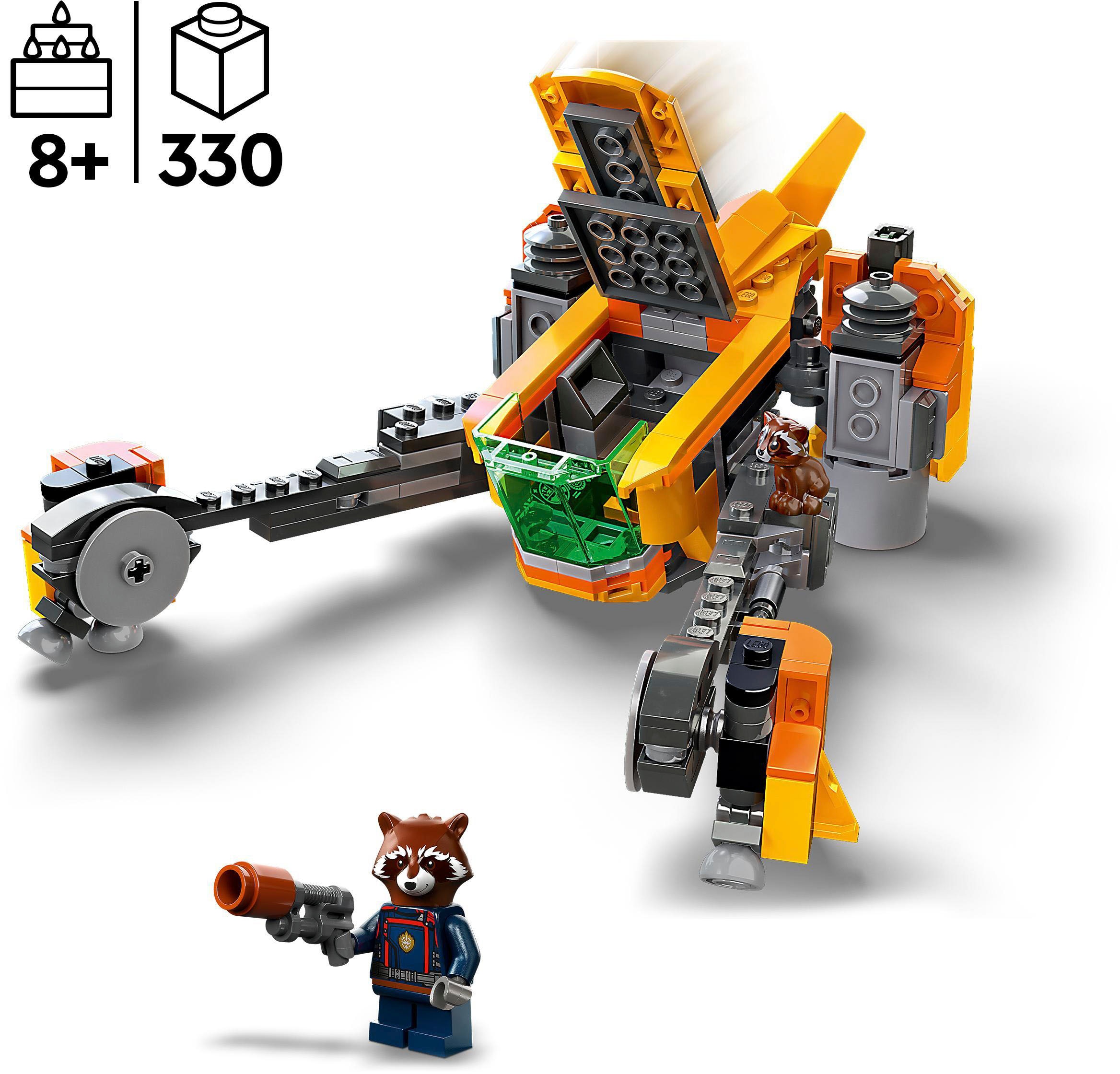 LEGO® Konstruktionsspielsteine »Baby Rockets Schiff (76254), LEGO® Marvel«, (330 St.), Made in Europe