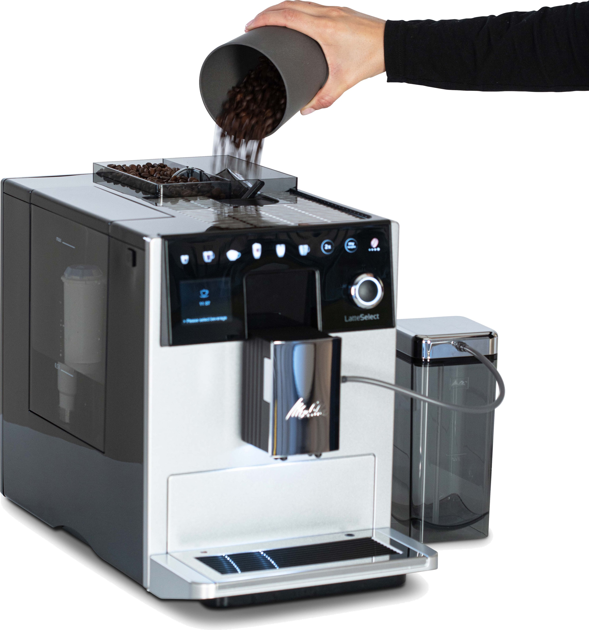 Melitta Kaffeevollautomat »CI Touch® Latte Select F 630-201«, 12 Kaffeekreationen & 6 Benutzerprofile, flüsterleises Mahlwerk