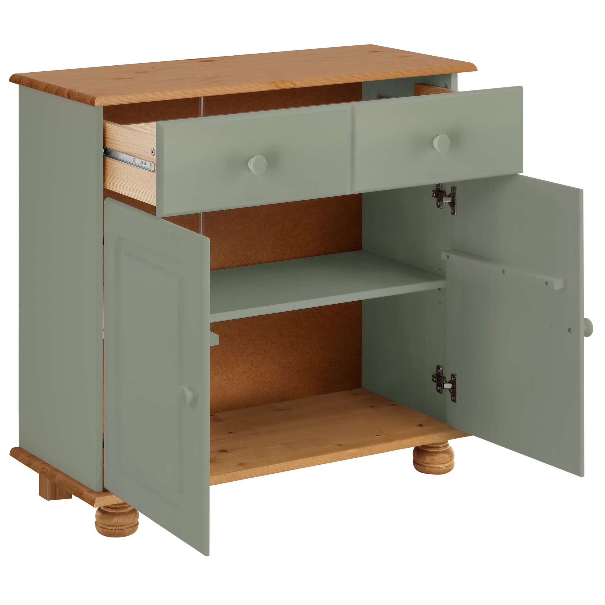 OTTO home Sideboard »Mette« Kommode mit gefrästen, kugelförmigen Füßen, Breite 80 cm
