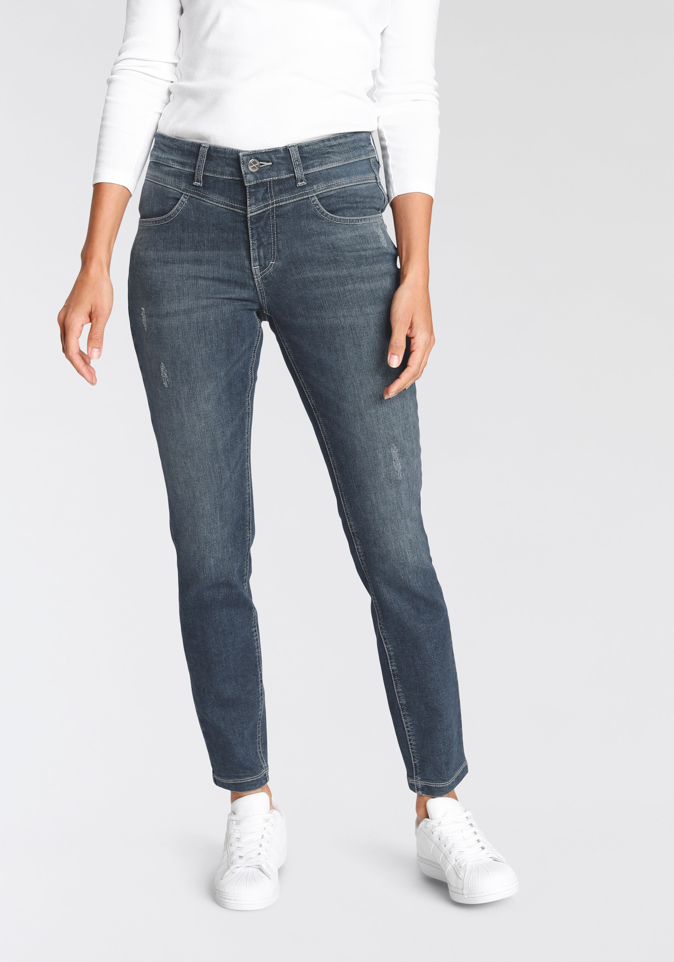 MAC Slim-fit-Jeans »Dream Authentic Slim«, Formgebende Einsätze vorne und im Rücken