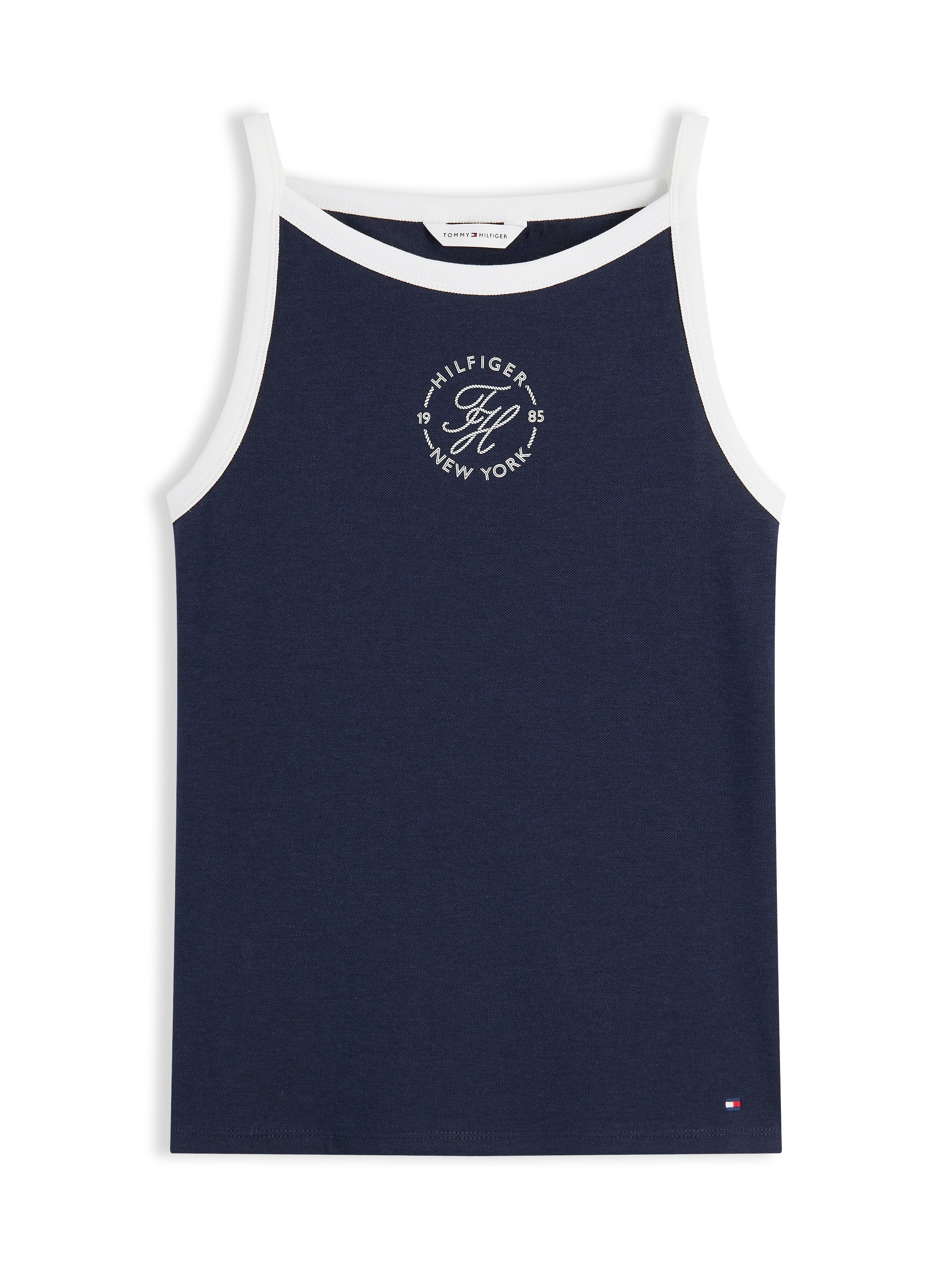 Tommy Hilfiger Trägertop »TH ROUNDAL SLIM TANK TOP« Materialmix, Stretch, slim fit