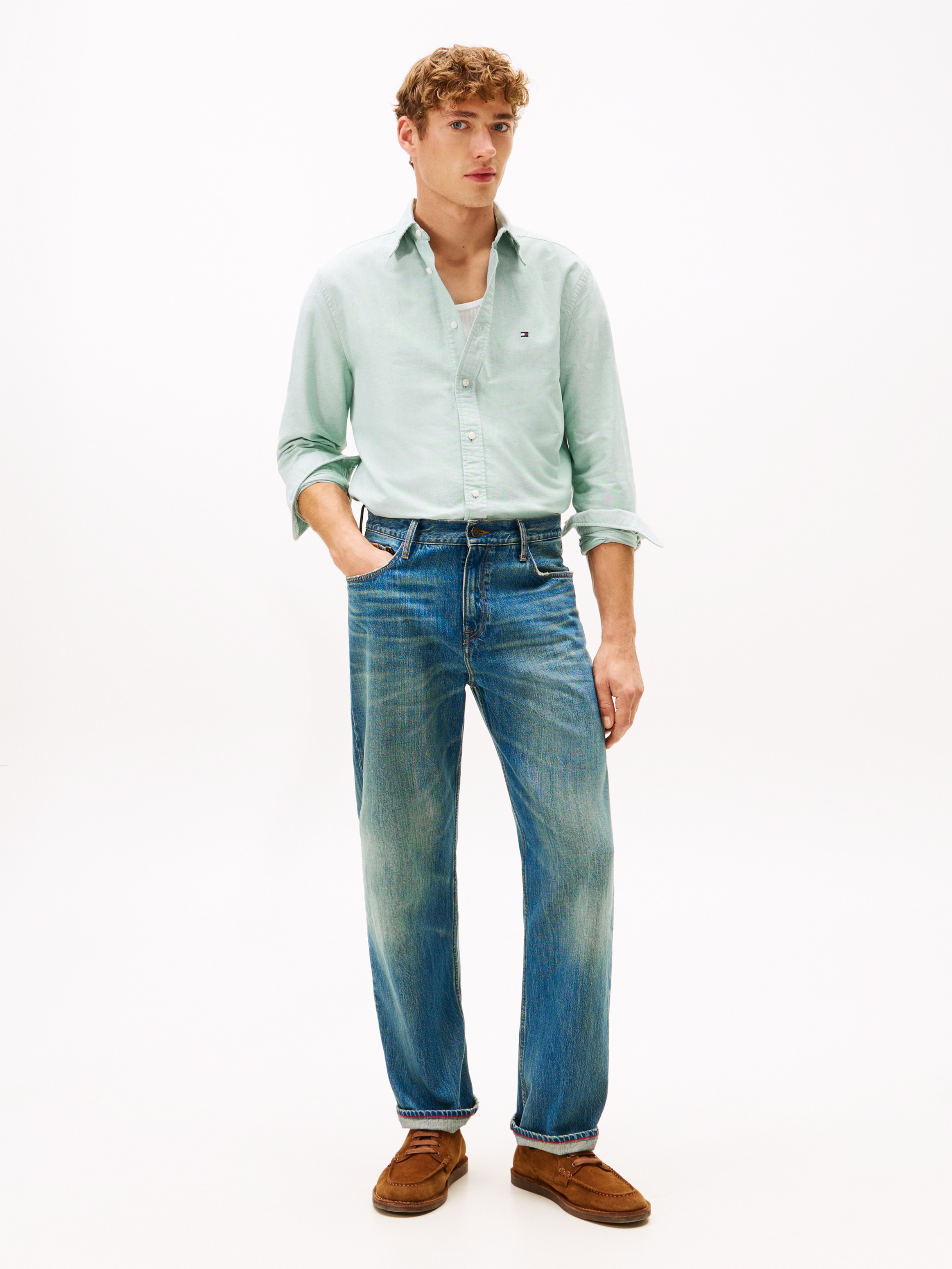 Tommy Hilfiger Langarmhemd »SOLID HERITAGE OXFORD Regular Fit«