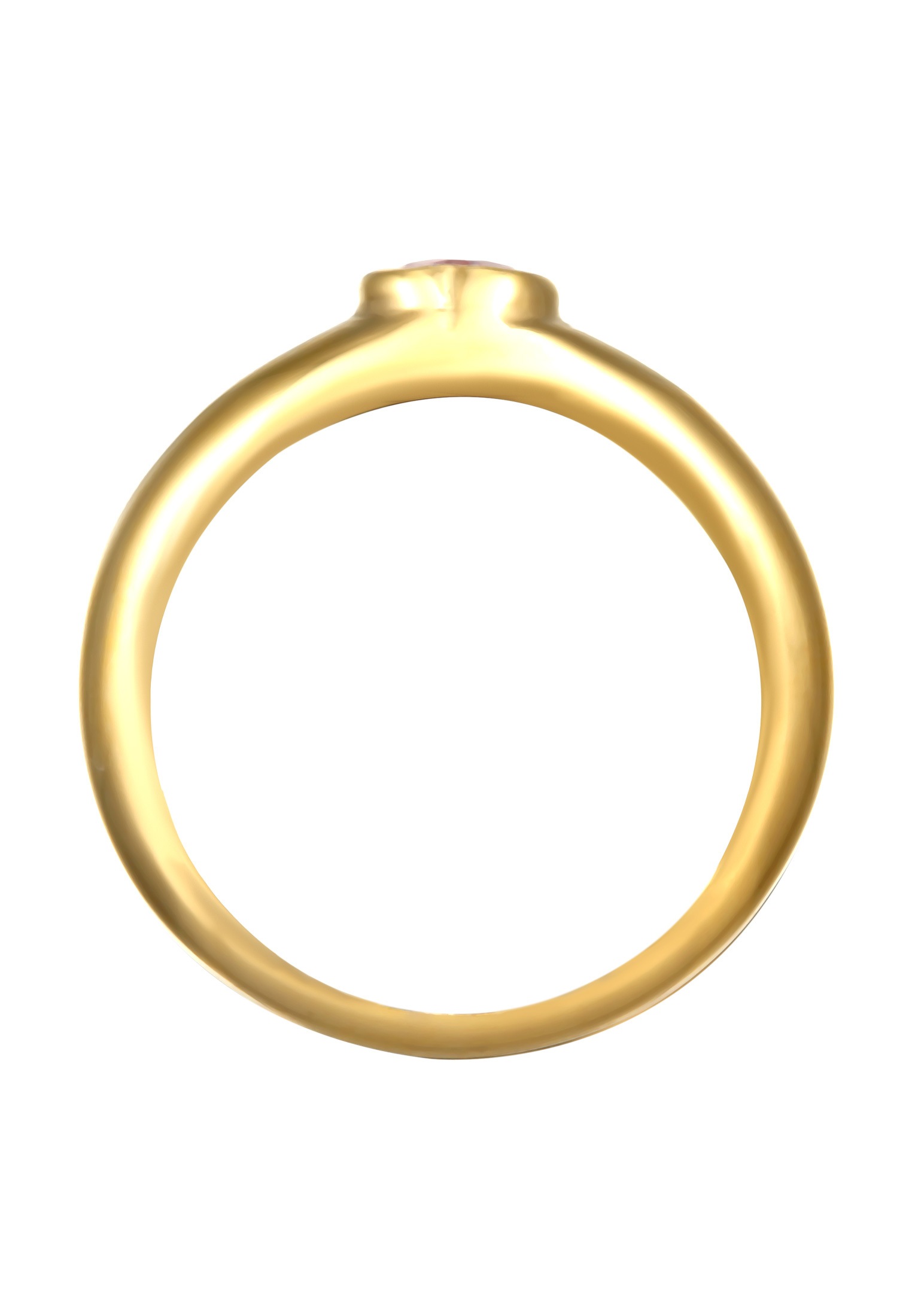 Elli Siegelring »Ring Zirkonia Herz Bandring Liebe 925 Silber vergoldet«