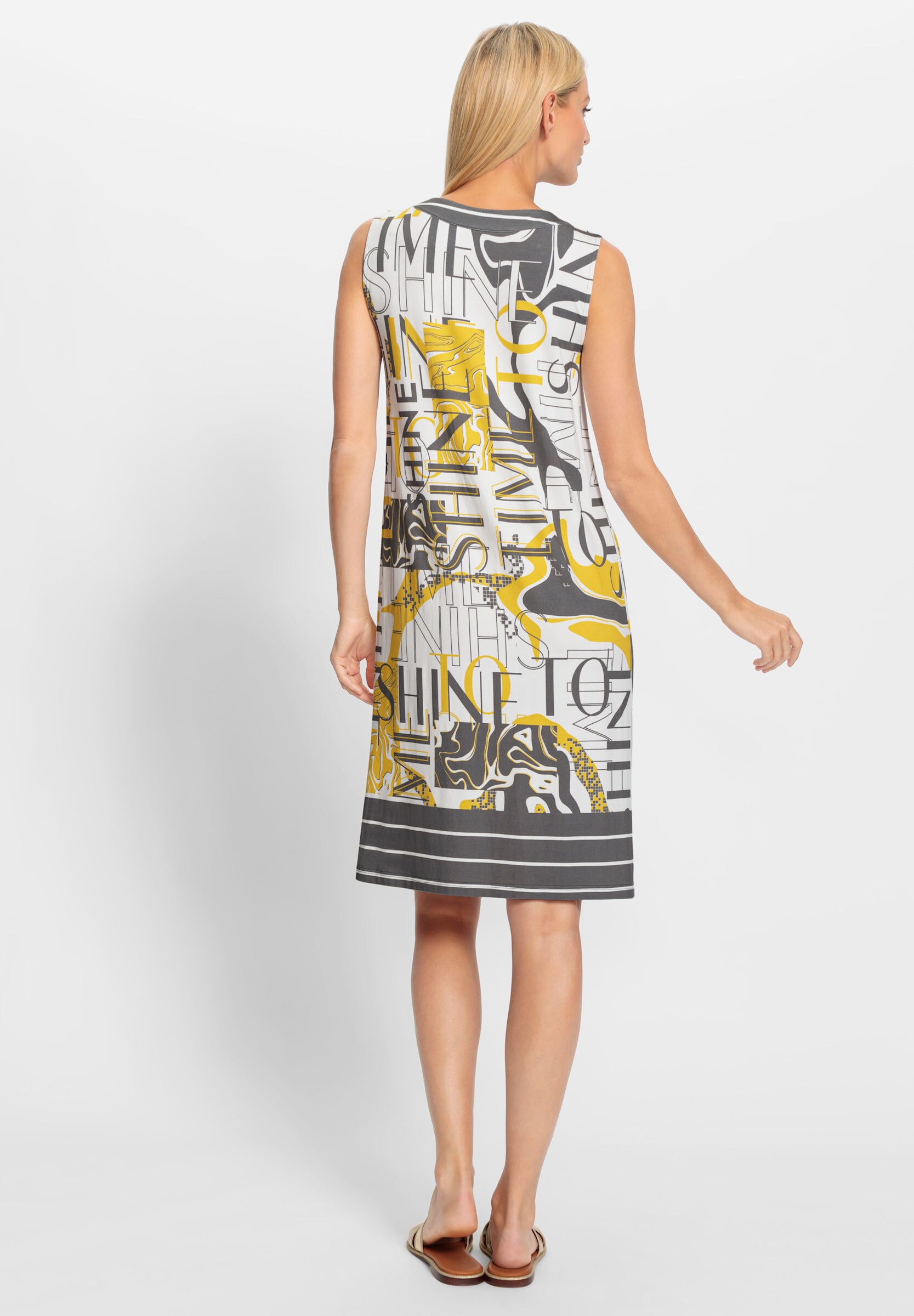 heine Trägerkleid »Jersey-Kleid Jerseykleid mit Muster-Mix« Ohne Taschen
