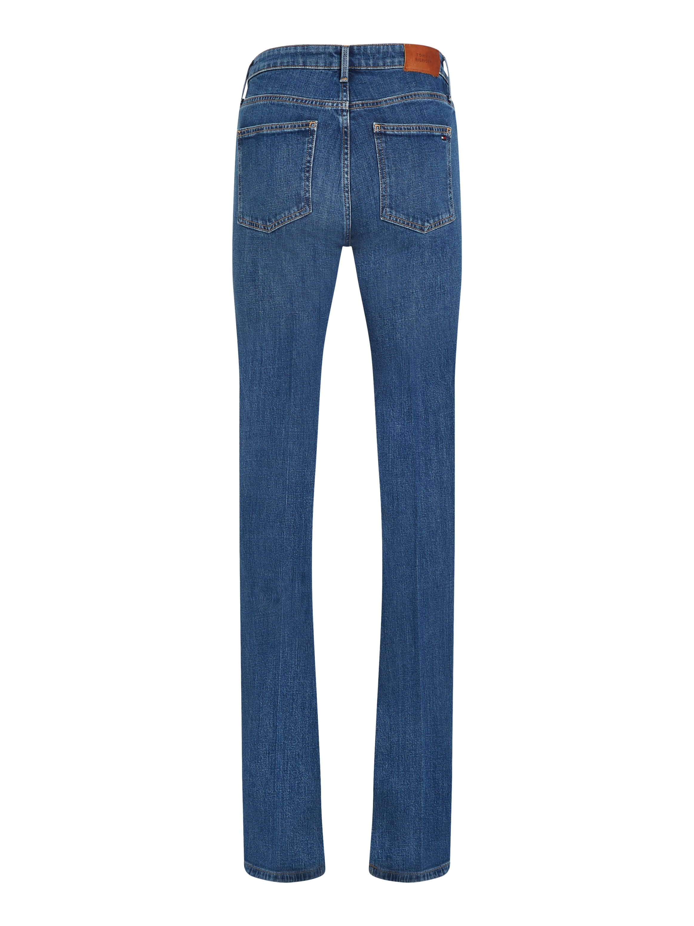 Tommy Hilfiger Bootcut-Jeans »Bootcut Regular Waist«, mittlere normale Leibhöhe, mit Bügelfalten, mit Nieten