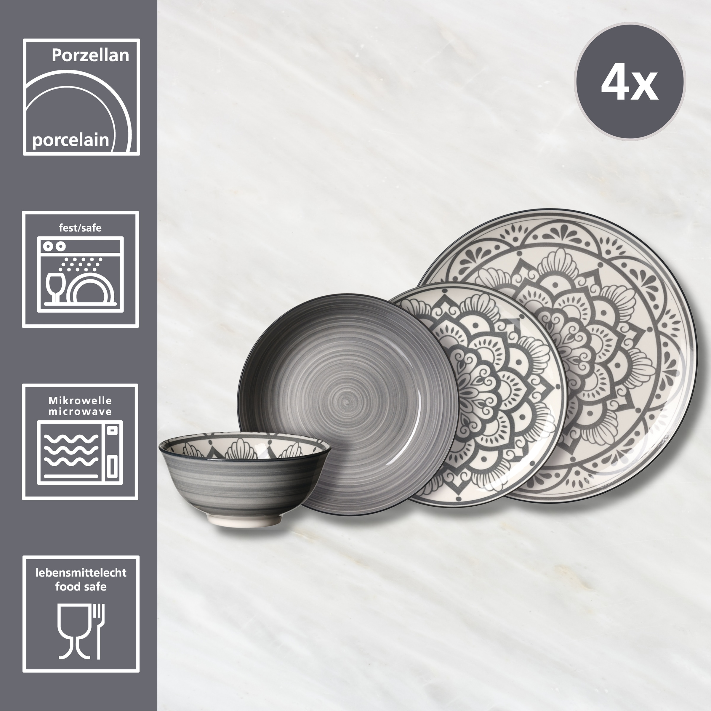 Ritzenhoff & Breker Tafelservice »Doha« aus Porzellan für 4 Personen