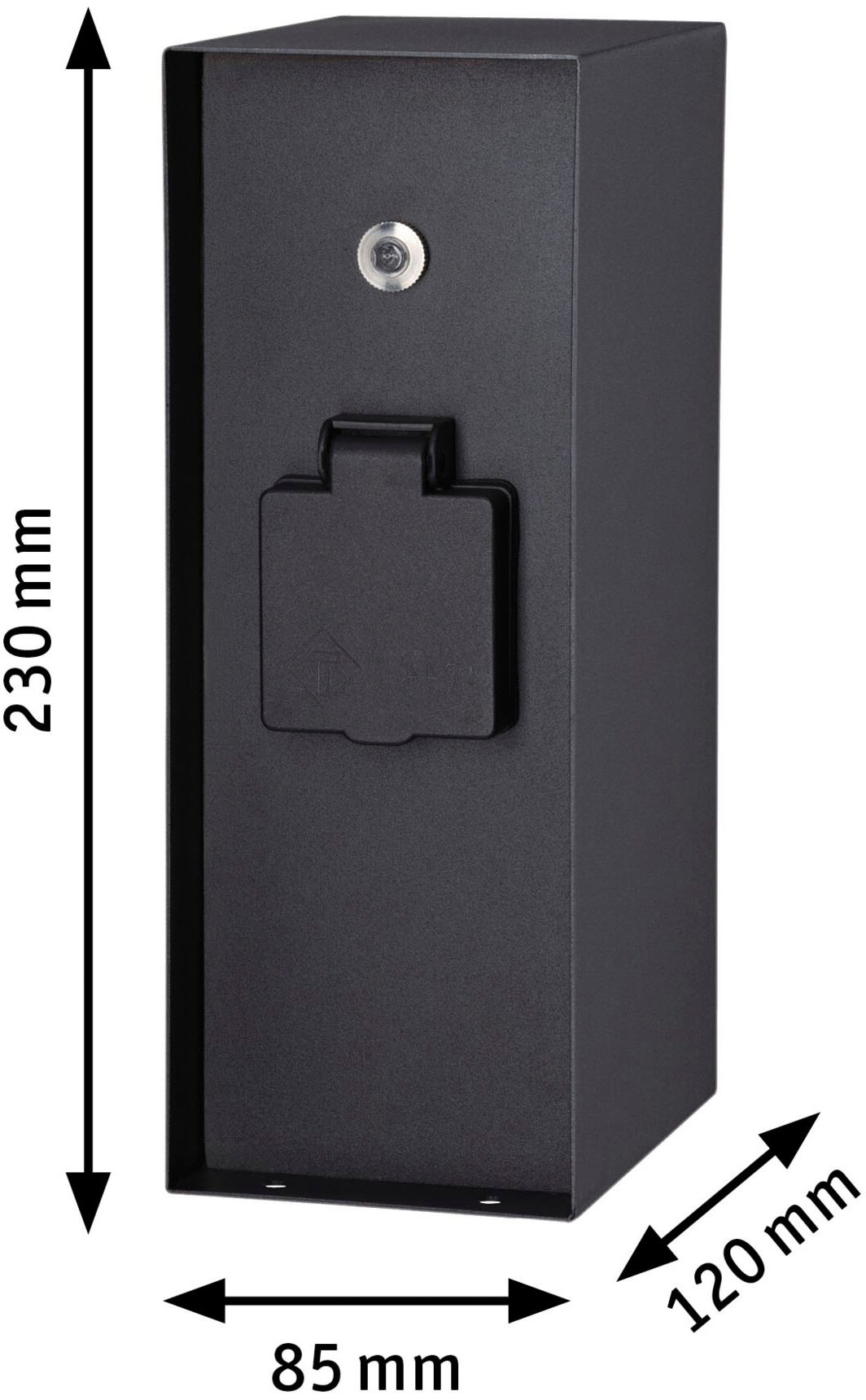 Paulmann Stromverteiler »Outdoor Steckdosensäule Rio« 1 Stk. tlg. eckig, 3-fach, mit Dämmerungsschalter, IP44