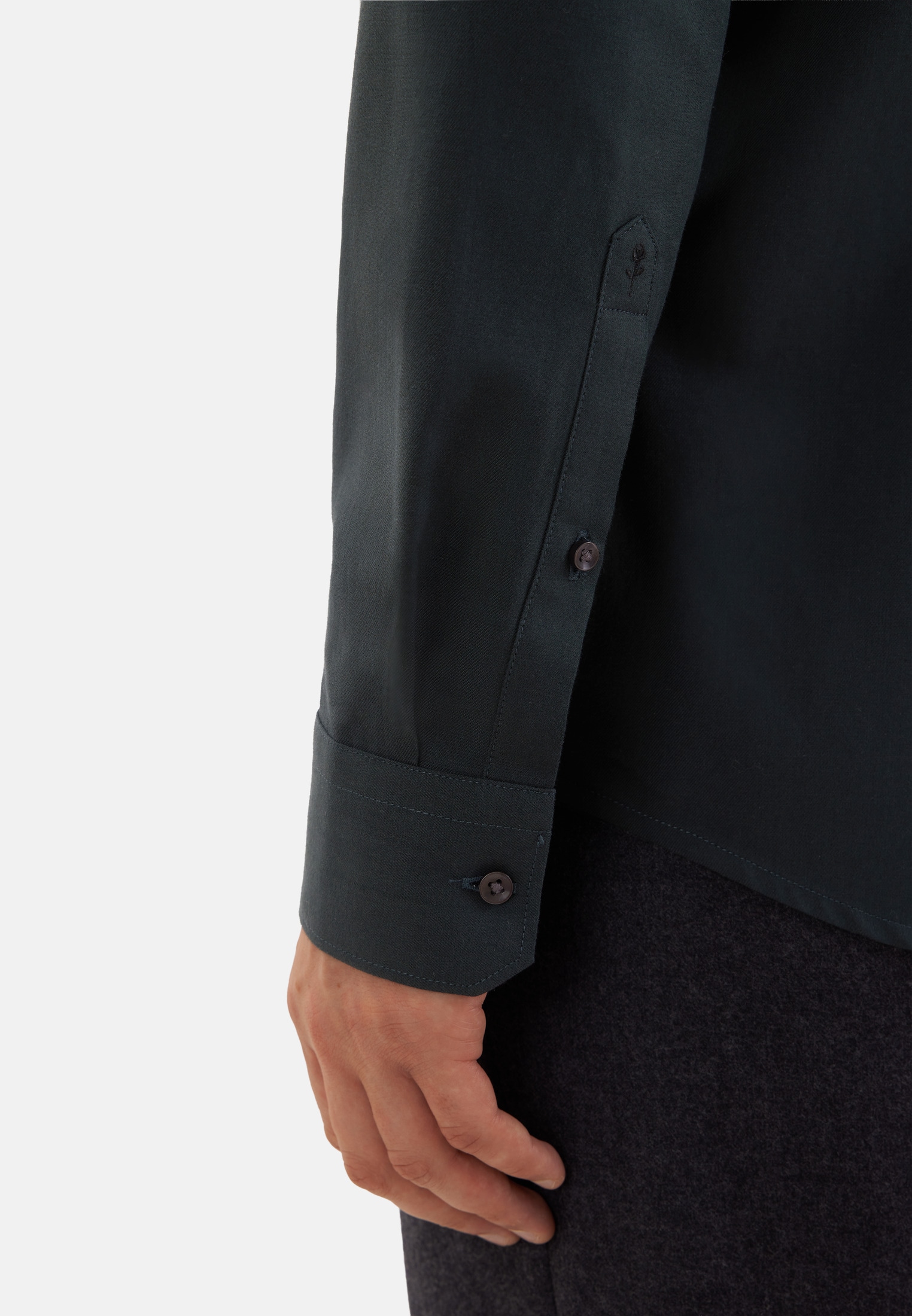seidensticker Flanellhemd »Schwarze Rose« Comfort 1/1 Kentkragen Uni