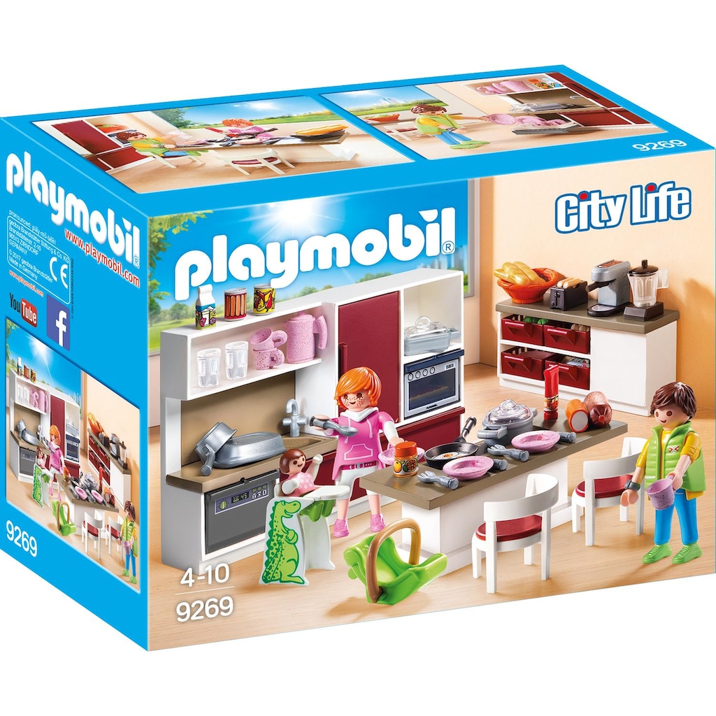 Playmobil® Konstruktions-Spielset »Große Familienküche (9269), City Life«
