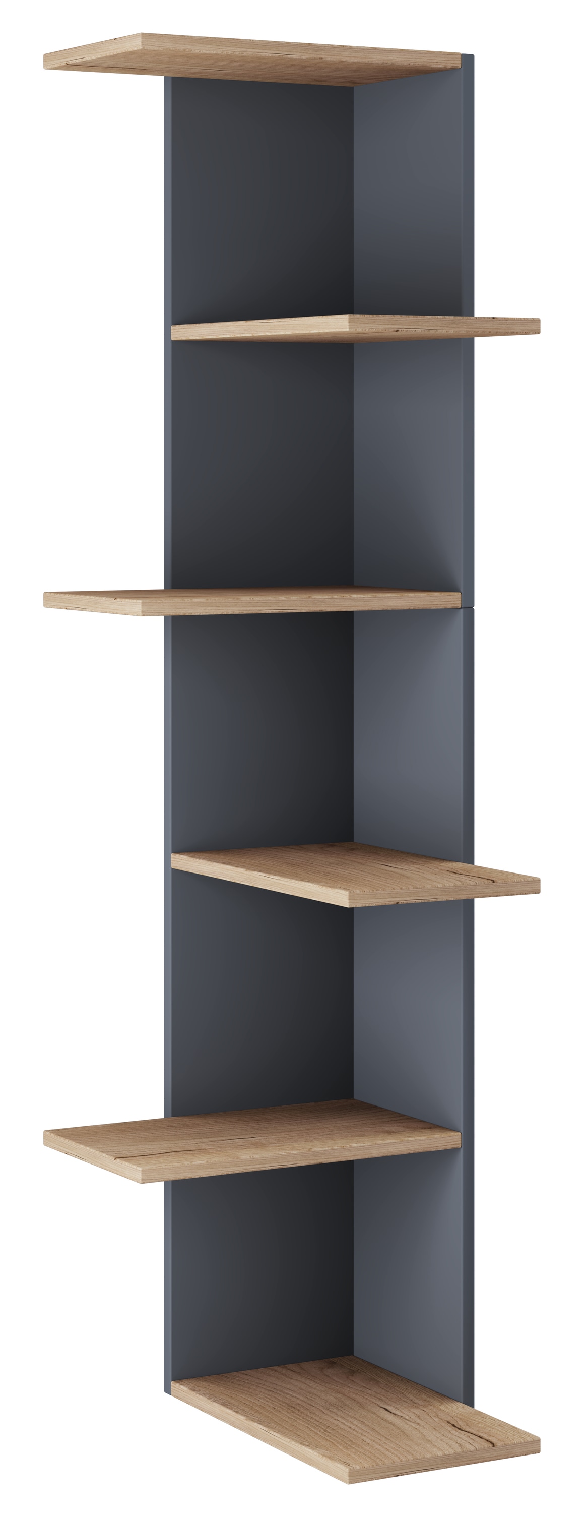 VCM Wandregal »VCM Holzregal hängend | platzsparendes Regal | Maße: H. 140 x B. 37 x T. 37 cm | Elegantes Regal hängend | Aufbewahrungsregal | Bücherregal | Wandregal - Balos XL«