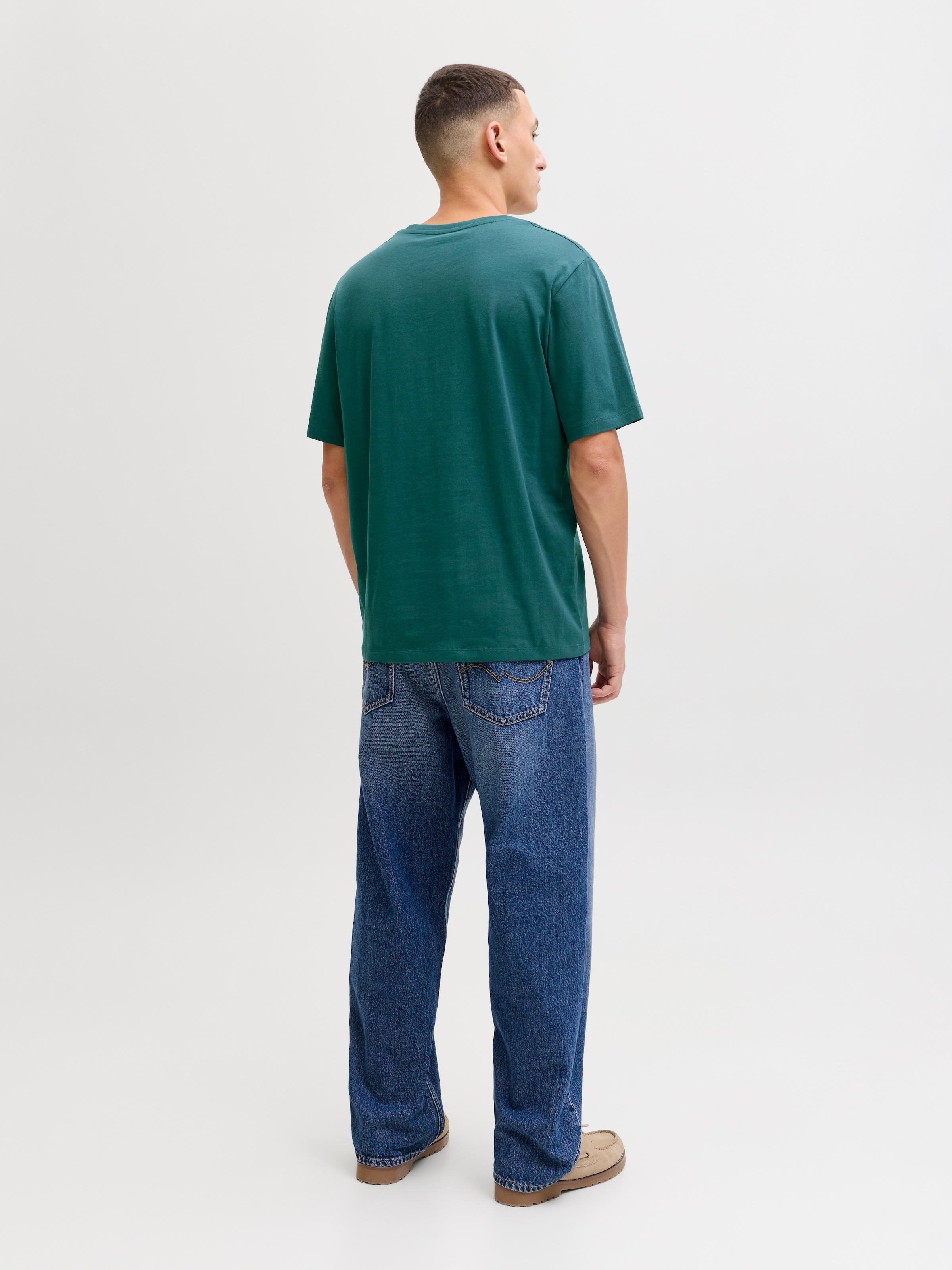 Jack & Jones Rundhalsshirt »JJELOGO TEE SS O-NECK 2 COL SS26 SN« mit Grafikprint