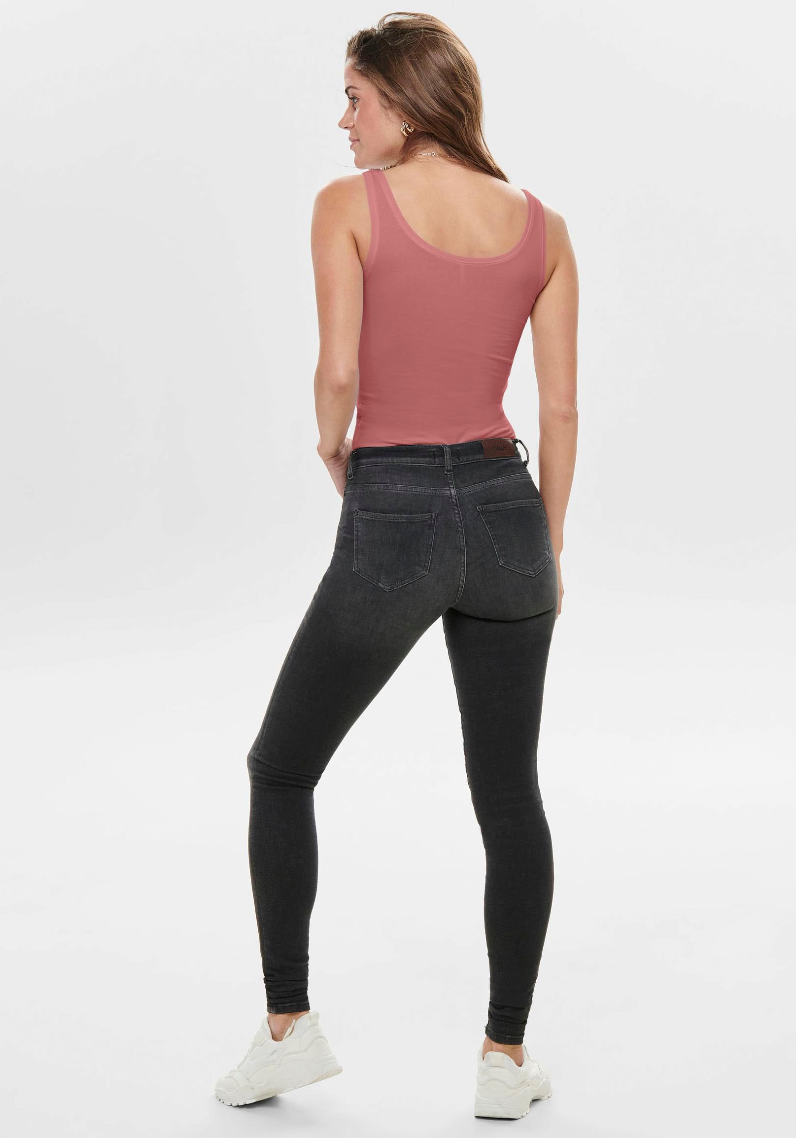 ONLY Tanktop »ONLLIVE – Slim-Fit Tanktops mit Stretch für optimalen Sitz«, (Packung, 2 tlg., 2er-Pack), slim fit, casual, Jersey, Baumwollmischung, Rundhals