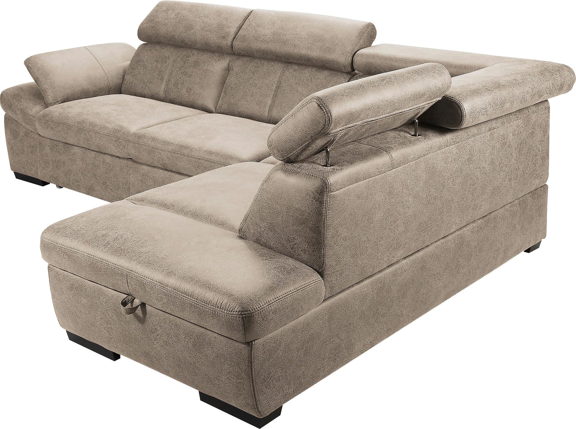 exxpo - sofa fashion Ecksofa »Salerno, L-Form«, inkl. Kopf- und Armteilverstellung, wahlweise mit Bettfunktion