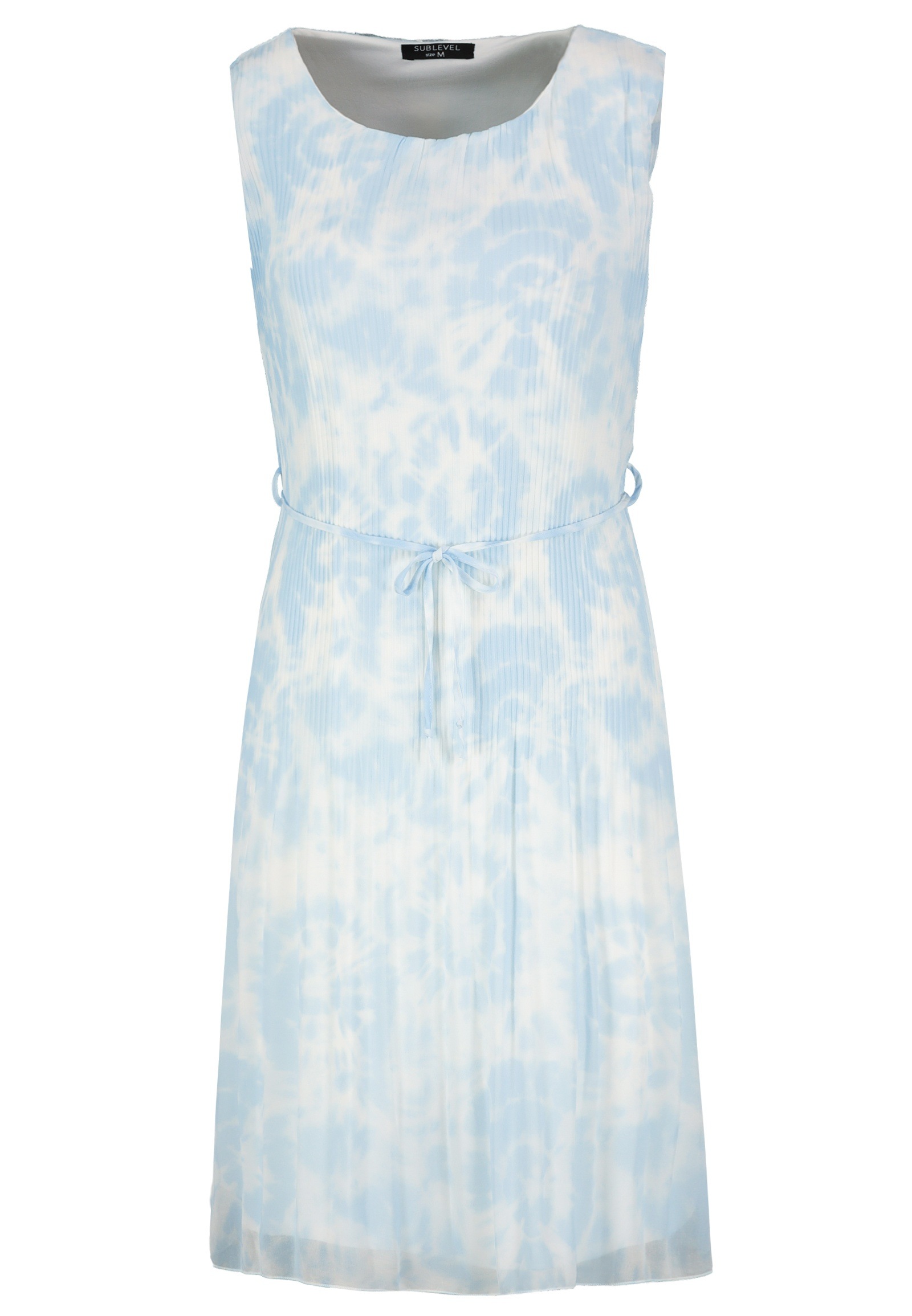 SUBLEVEL A-Linien-Kleid, plissiert mit Batik-Print