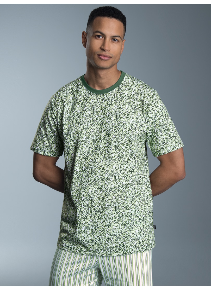 Trigema Schlafanzug »TRIGEMA T-Shirt mit Allover Kiwi-Print«, (1 tlg.)