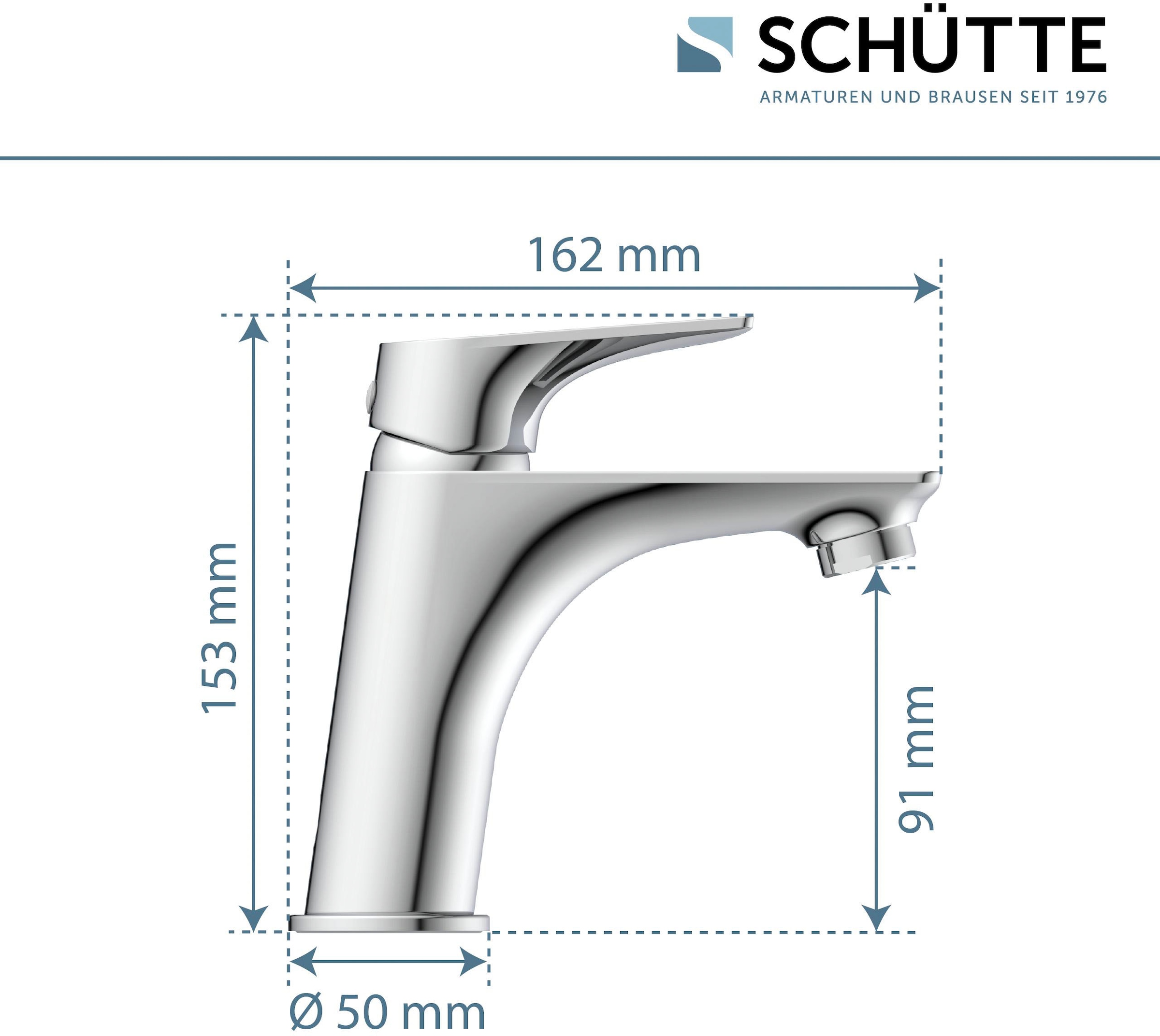 Schütte Waschtischarmatur »BOSTON« wassersparende Eco-Click-Funktion, inkl. Pop-Up