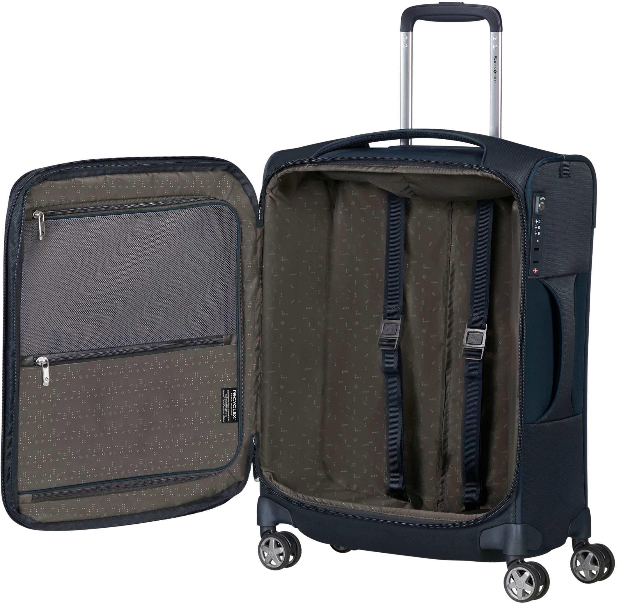 Samsonite Weichgepäck-Trolley »D'LITE, verschiedene Größen und Farben«, 4 Rollen, Hartschalen-Koffer Reisekoffer TSA-Zahlenschloss Volumenerweiterung