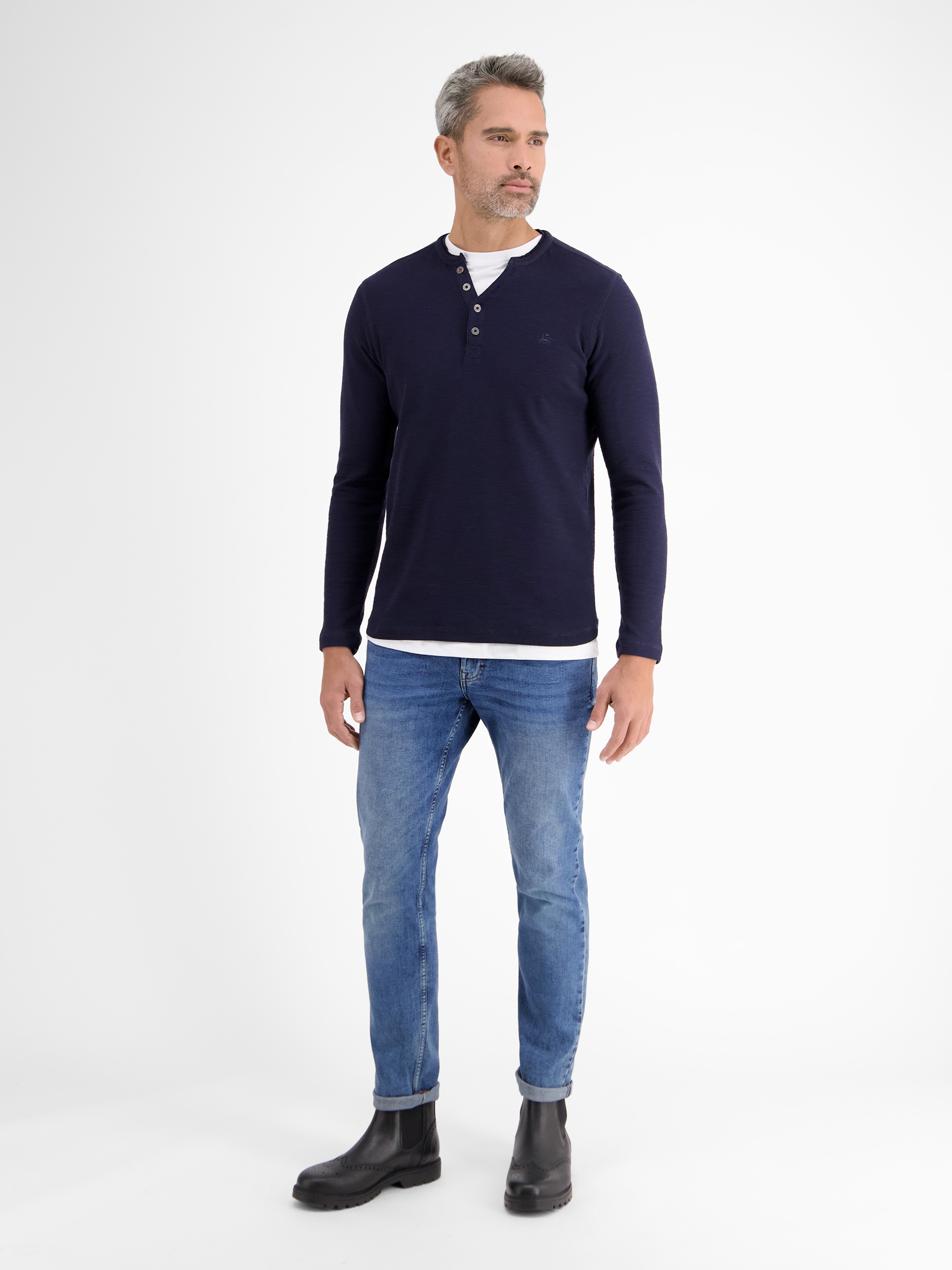 LERROS Sweatshirt »LERROS Langarmserafino mit Logostitching«