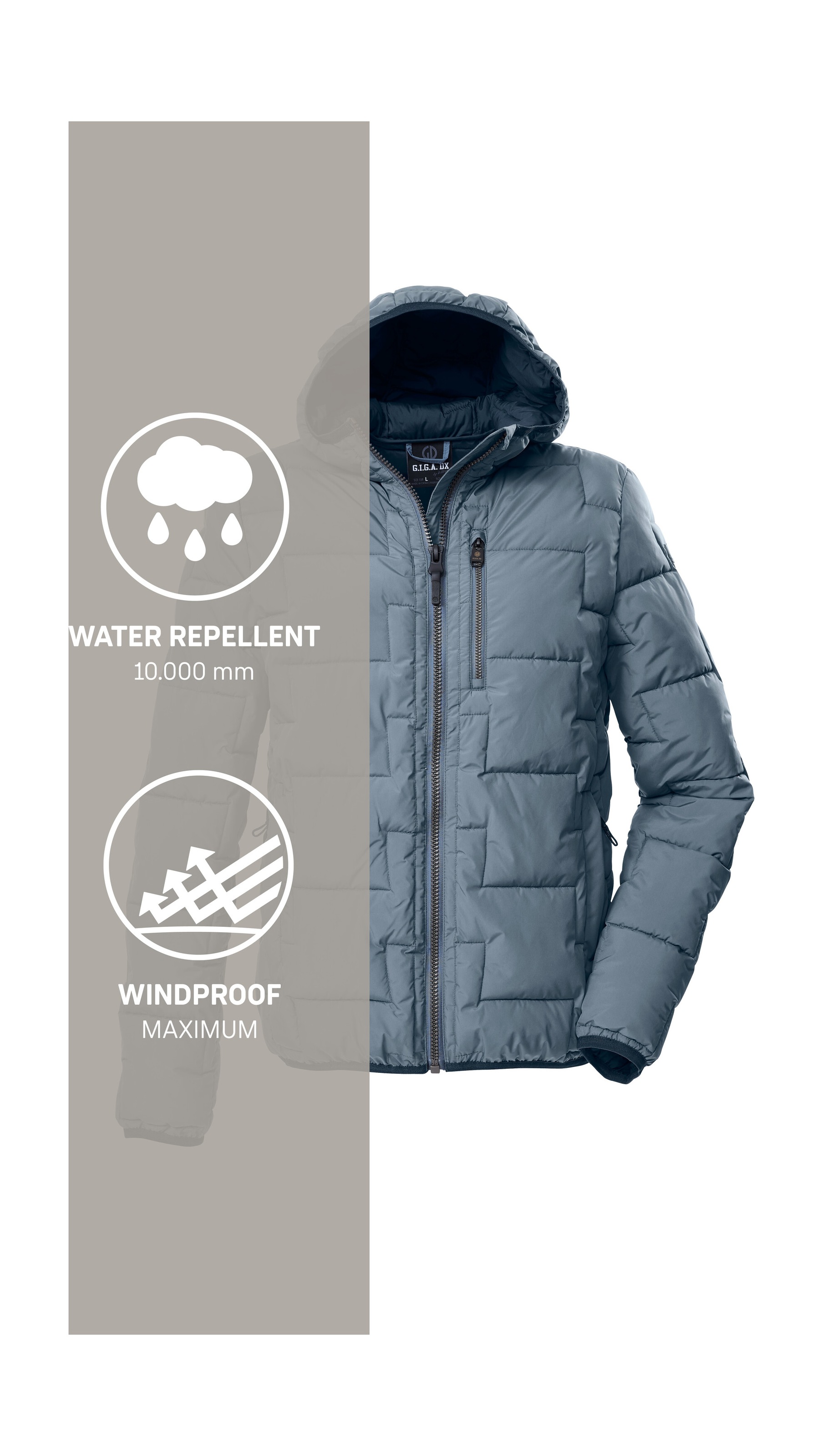 G.I.G.A. DX by killtec Steppjacke »GW 72 MN QLTD JCKT«, Wasserabweisende Herren Steppjacke mit 10.000 mm Wassersäule