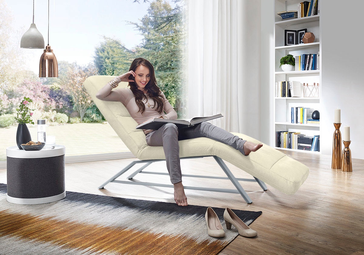 W.SCHILLIG Relaxliege »daily dreams« Funktionsliege wahlweise mit Motor, Gestell matt, Breite 75 cm