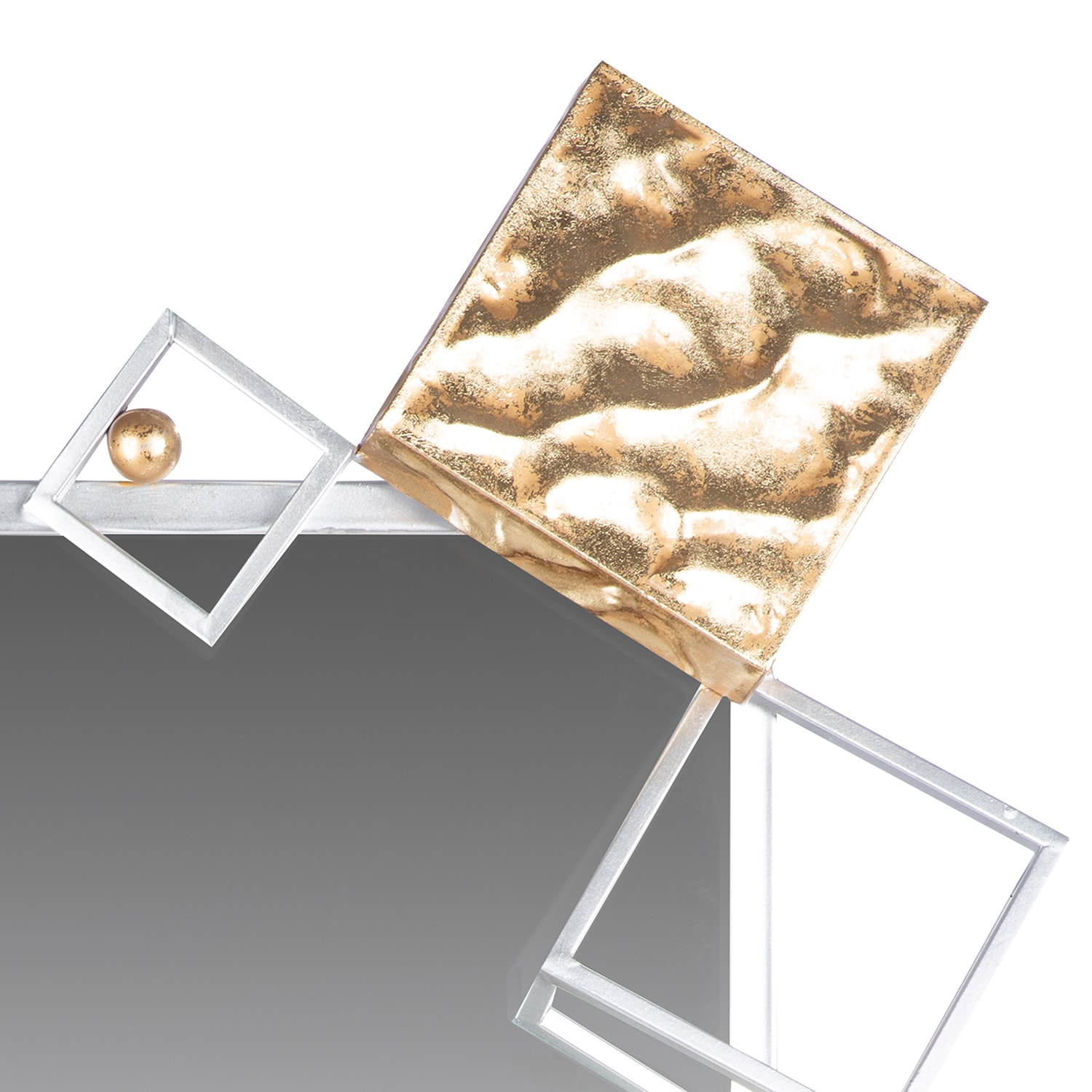 GILDE Wandspiegel »Spiegel Cubes silberfarben«