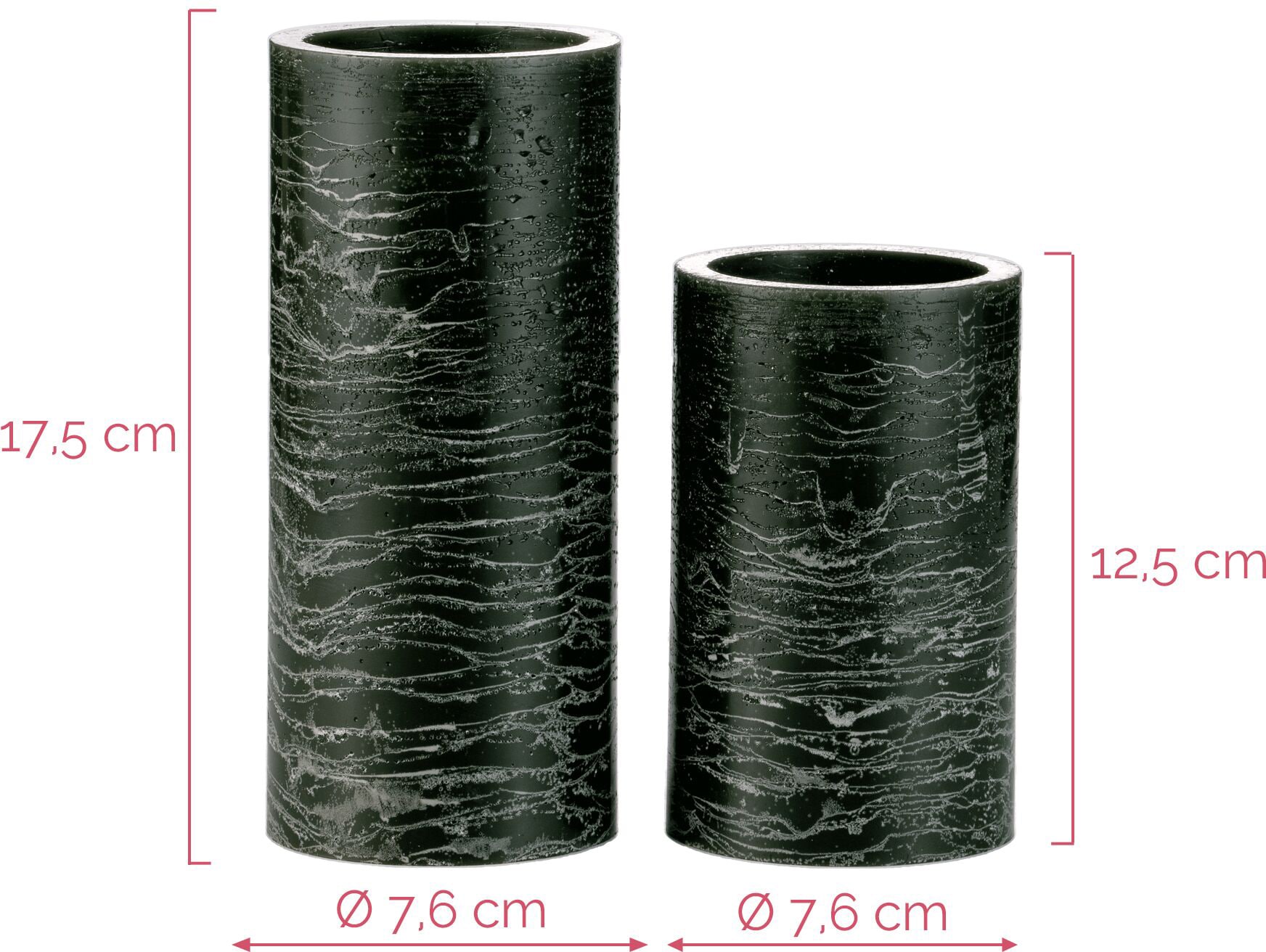 Pauleen LED Dekolicht »LED-Kerze Cosy Shine Candle Wachskerze, 2er Set Timer Batterie Grün«