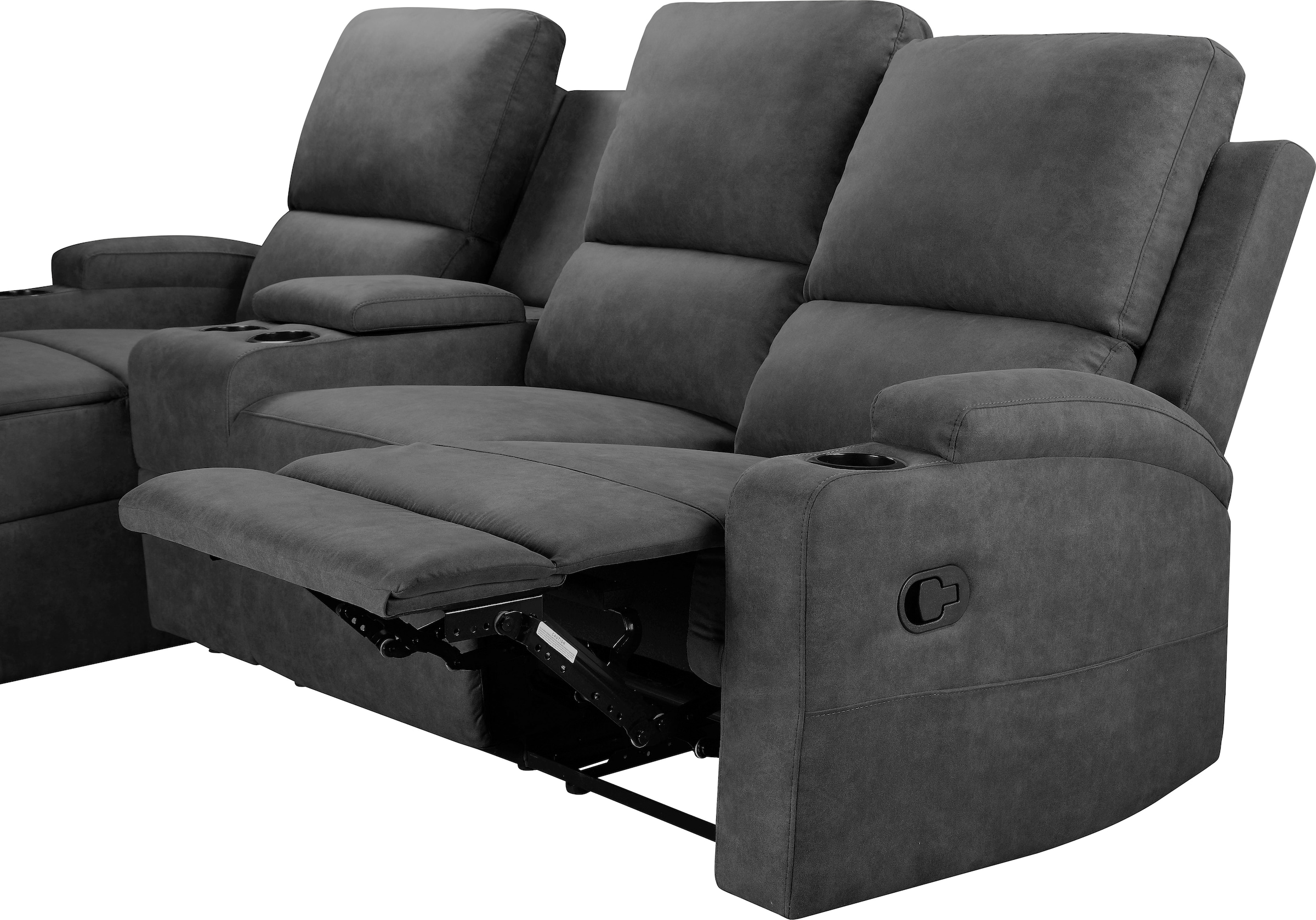 Home affaire Ecksofa »Napori Multimediasofa, 3er Kinosessel XXL, L-Form,«, Kinosofa mit Relaxfunktion, Getränkehalter, Staufach und Staukasten