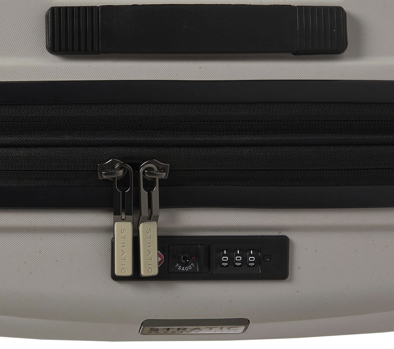 Stratic Hartschalen-Trolley »Straw + S, beige«, 4 Rollen, Handgepäck Reisekoffer Reisegepäck TSA-Zahlenschloss