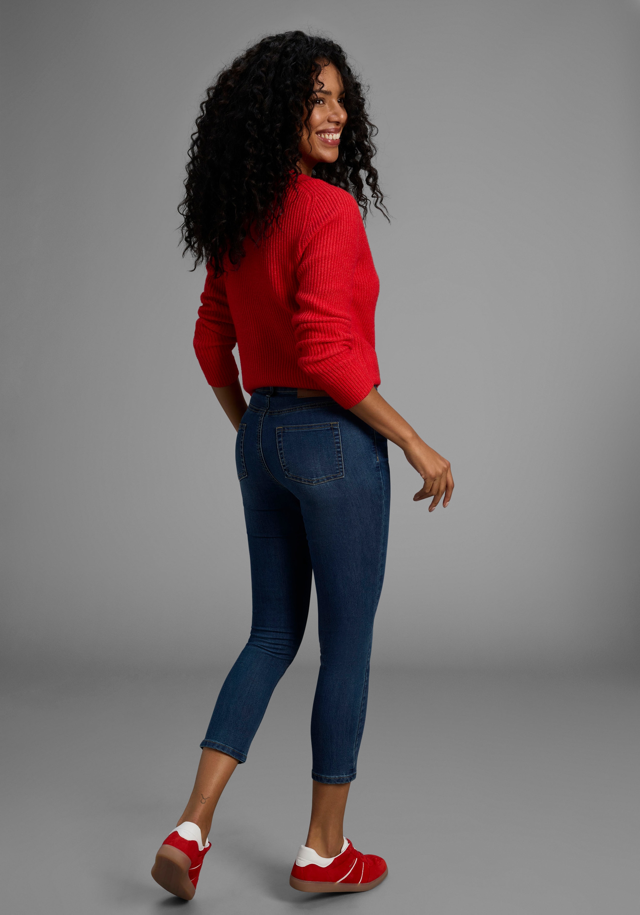 Arizona 7/8-Jeans »Shaping«, eng anliegend, Röhrenjeans, Used-Waschung, High-Waist, 7/8-Länge