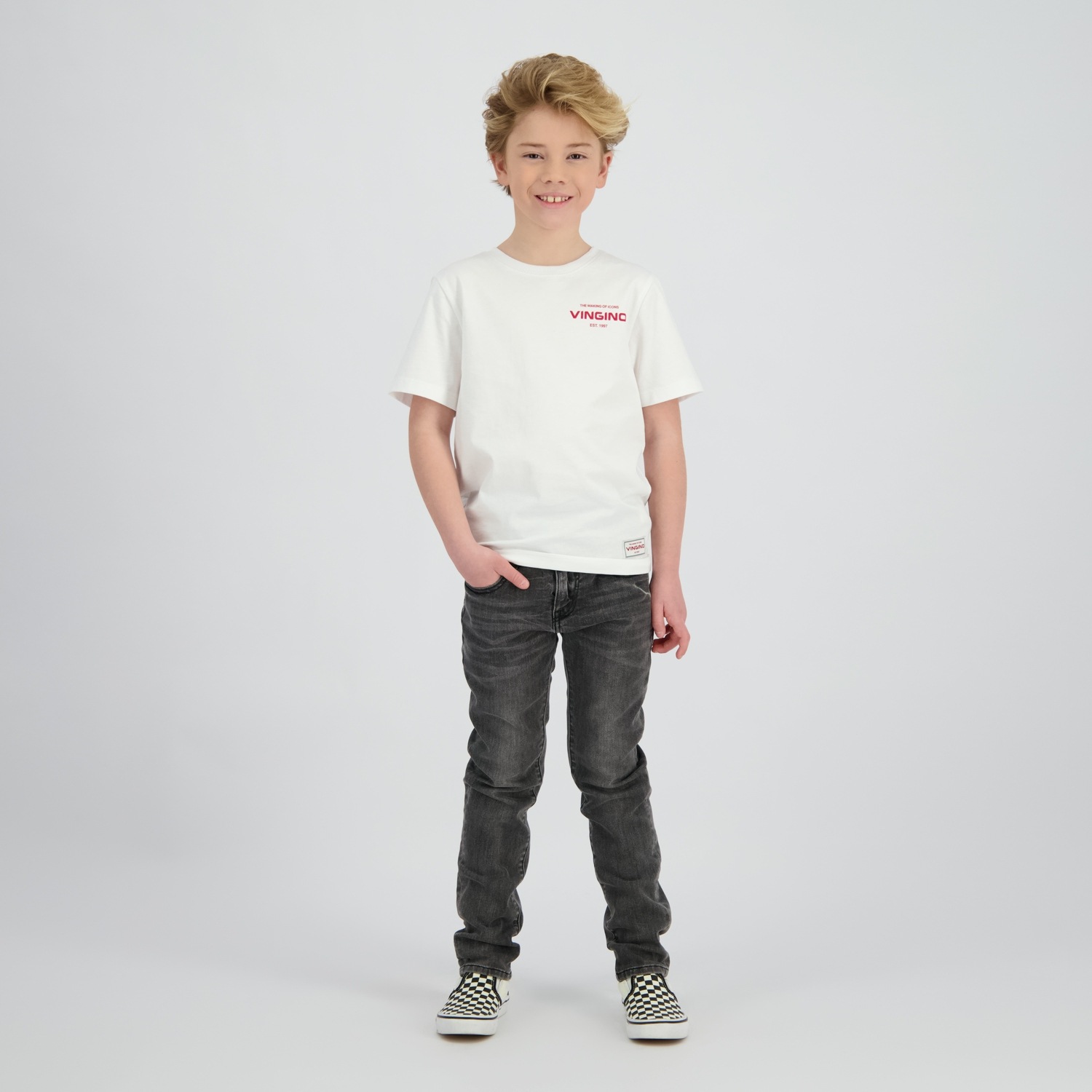 Vingino T-Shirt mit Front-Print und großen Rückenprint, for boys