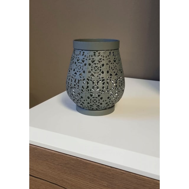 Ambiente Haus Kerzenlaterne »Laterne aus Metall in Grau - (H) 16cm«, (1 St.)  bestellen im OTTO Online Shop