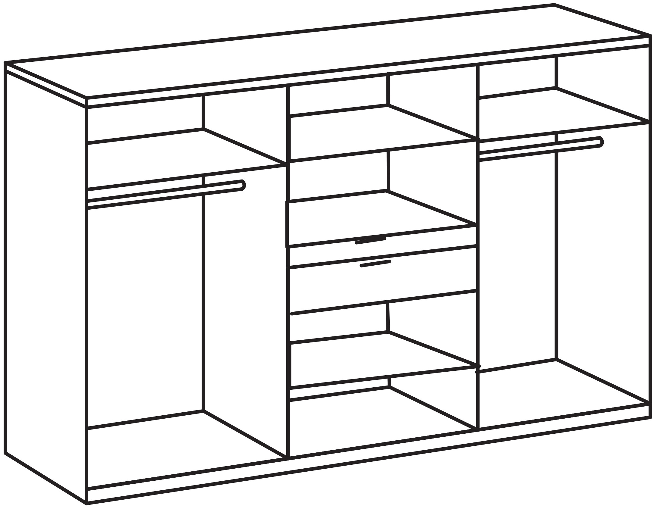 Wimex Drehtürenschrank »Moldau Kleiderschrank mit Spiegel Schlafzimmerschrank Bestseller«