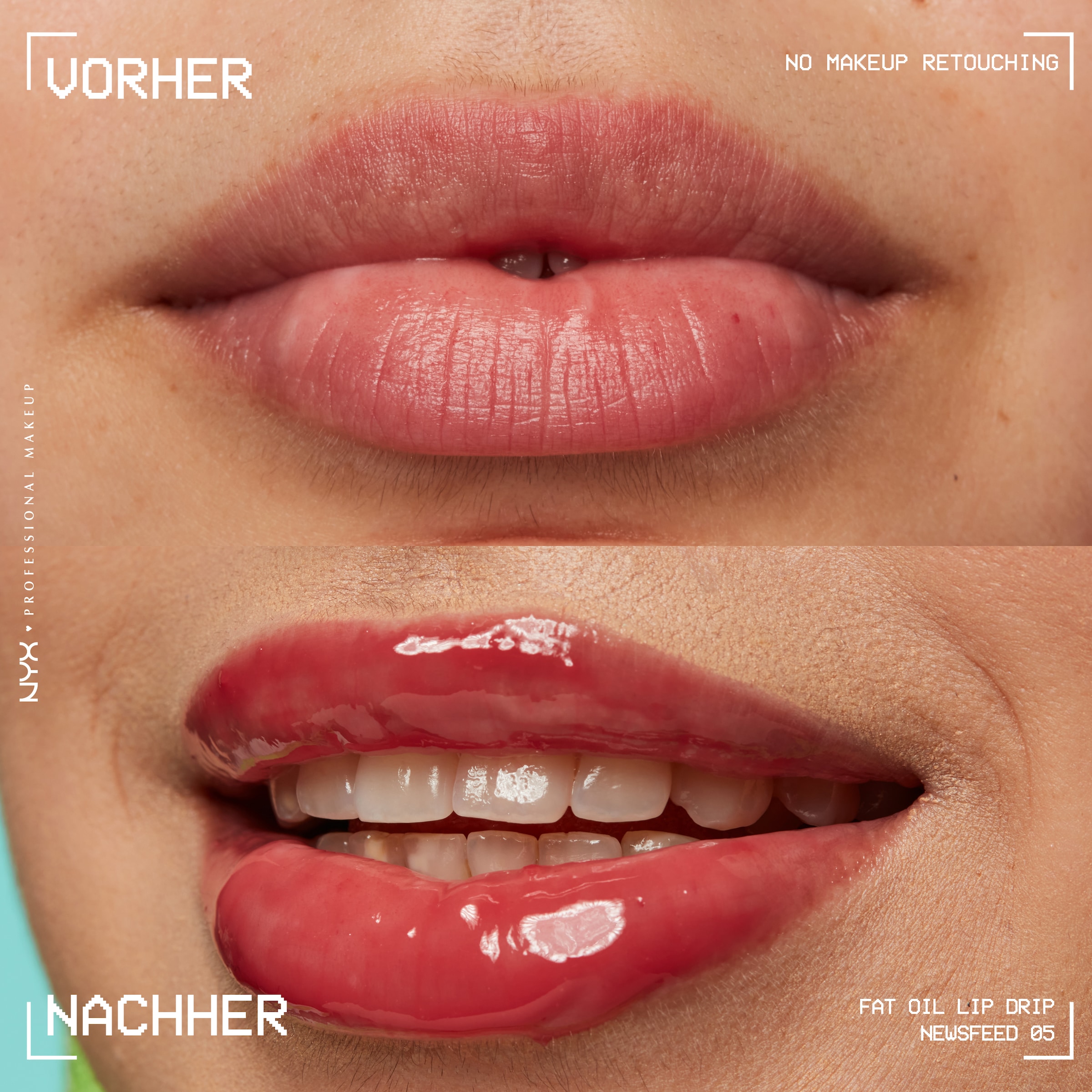 NYX Schmink-Set »NYX Professional Makeup Slim Lip Pencil + Fat Oil Lip Drip«, Butterweicher Lipliner, glänzender Lipgloss, langanhaltenden Glanz.