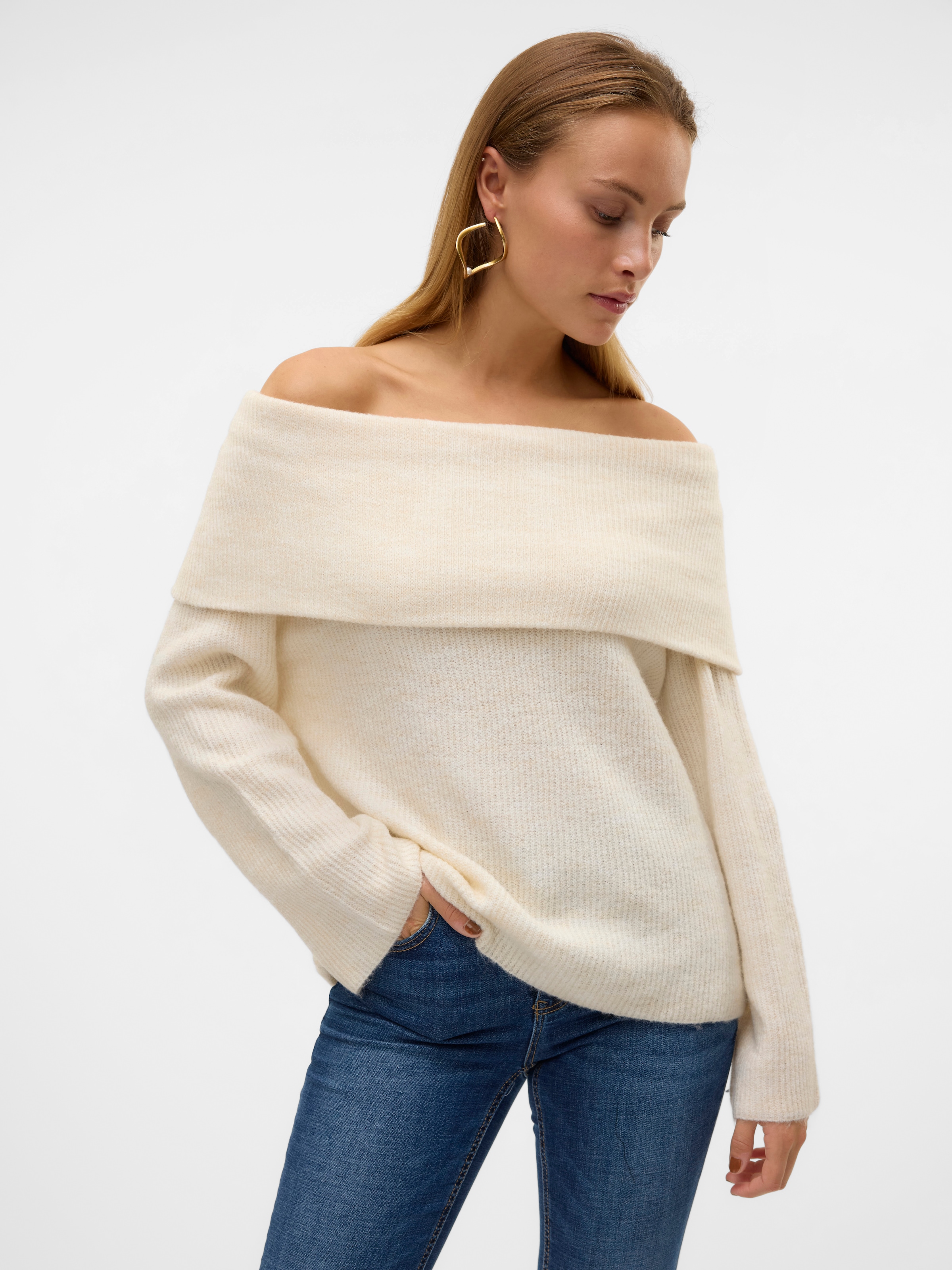 Vero Moda Strickpullover »VMERA LS OFF SHOULDER PULLOVER GA NOOS«