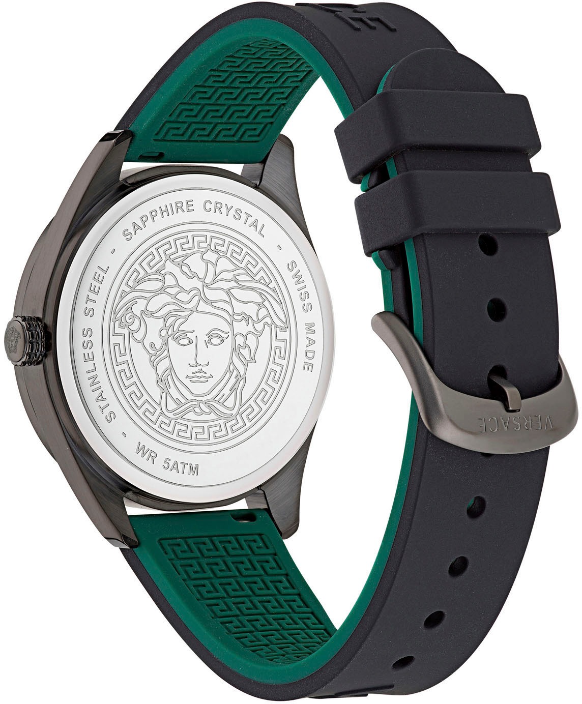 Versace Quarzuhr »V-VERTICAL«, Armbanduhr, Herrenuhr, Swiss Made, Leuchtzeiger, Saphirglas, analog