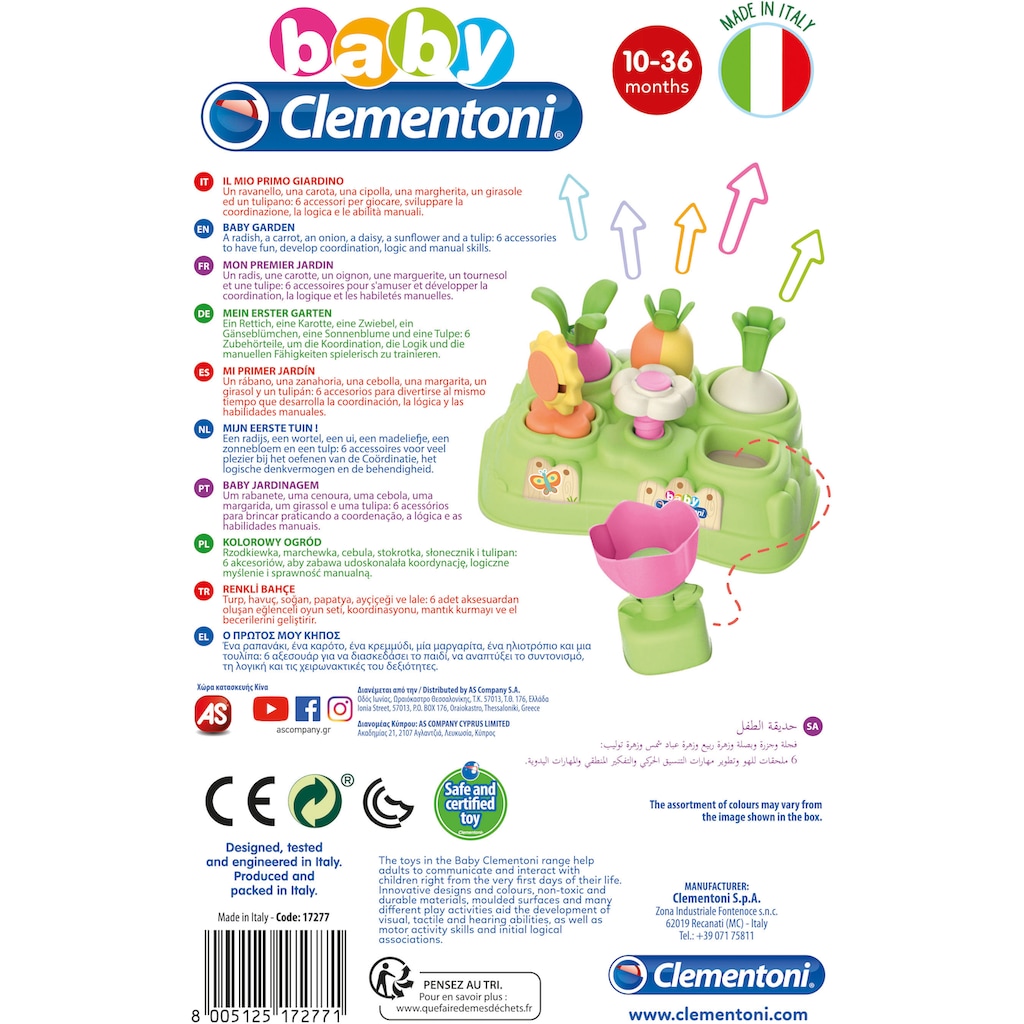 Clementoni® Steckspielzeug »Baby Clementoni, Mein erster Garten«, Made in Europe