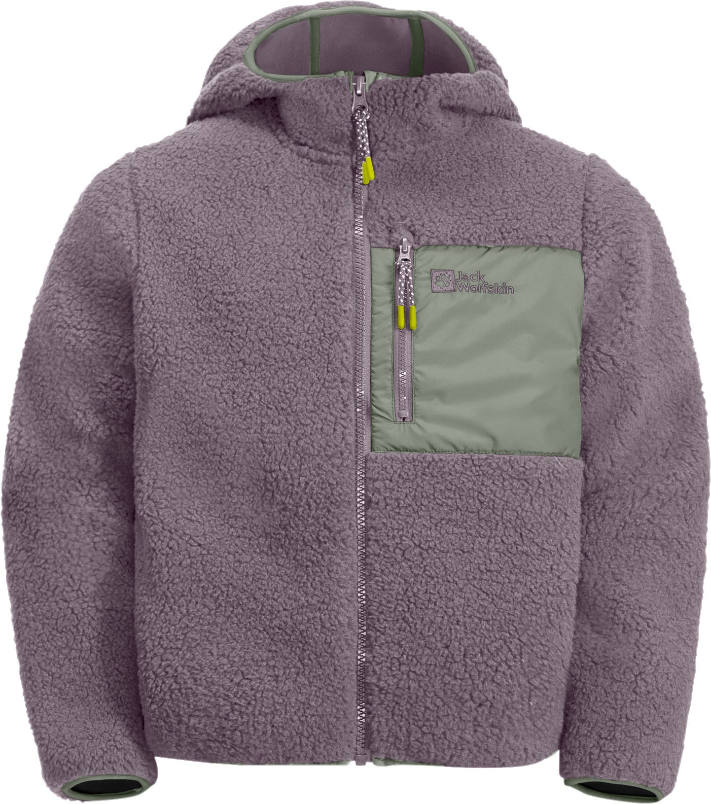 Jack Wolfskin Fleecejacke »ICE CURL HOOD JACKET K«, mit Kapuze, Winterjacke