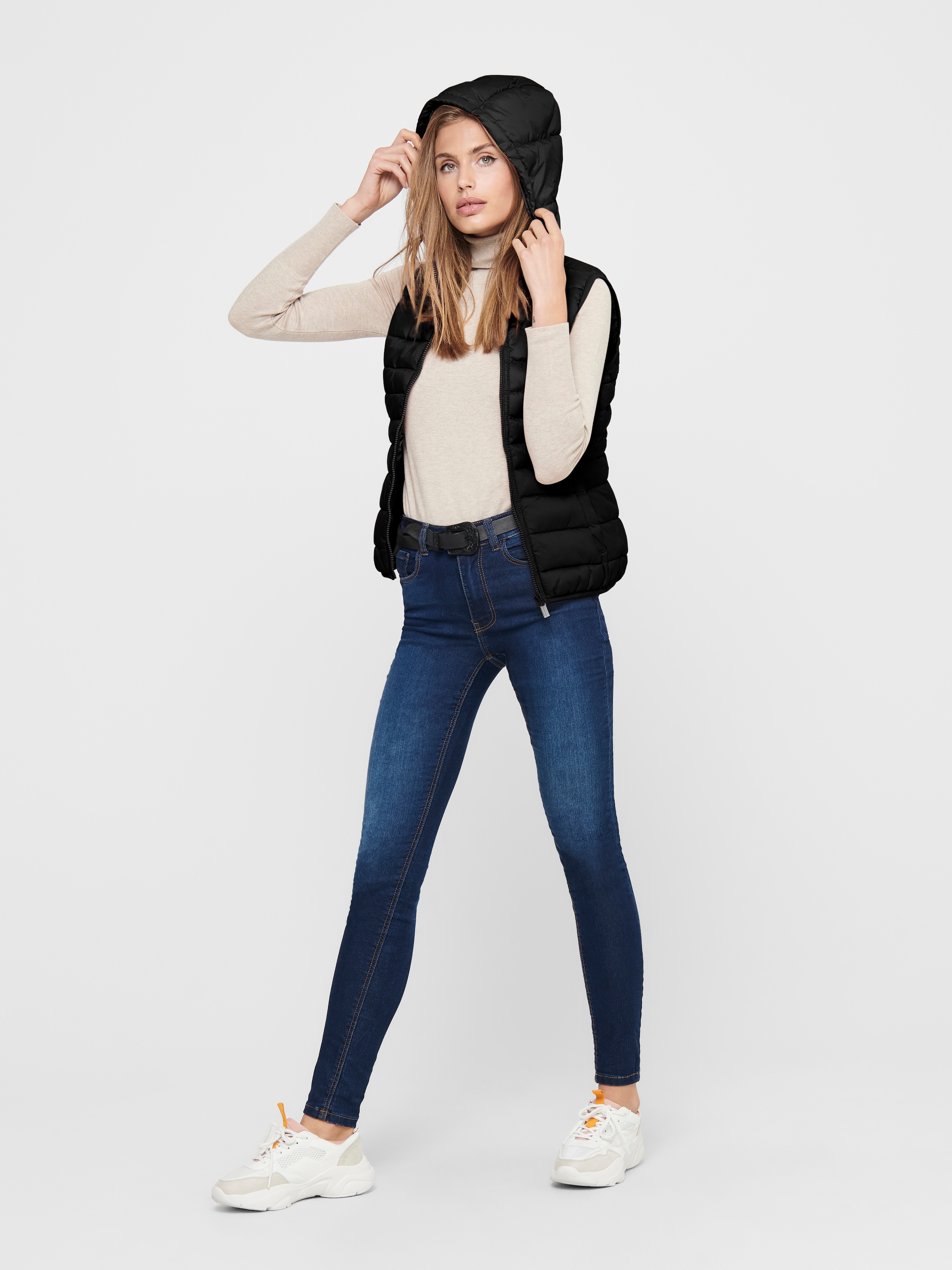 ONLY Steppweste »ONLNEWTAHOE HOOD WAISTCOAT OTW NOOS« mit Kapuze