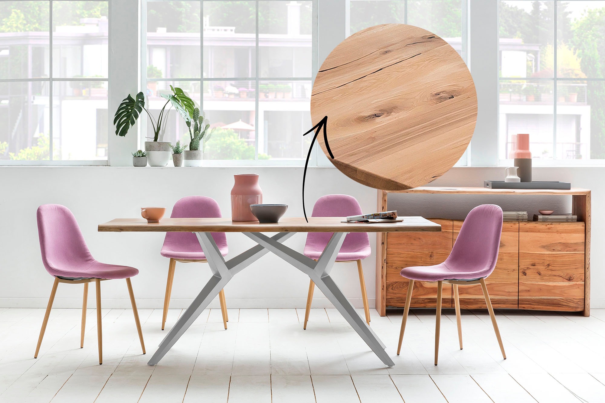 SIT Esstisch Design-Gestell im industriellen Antiklook