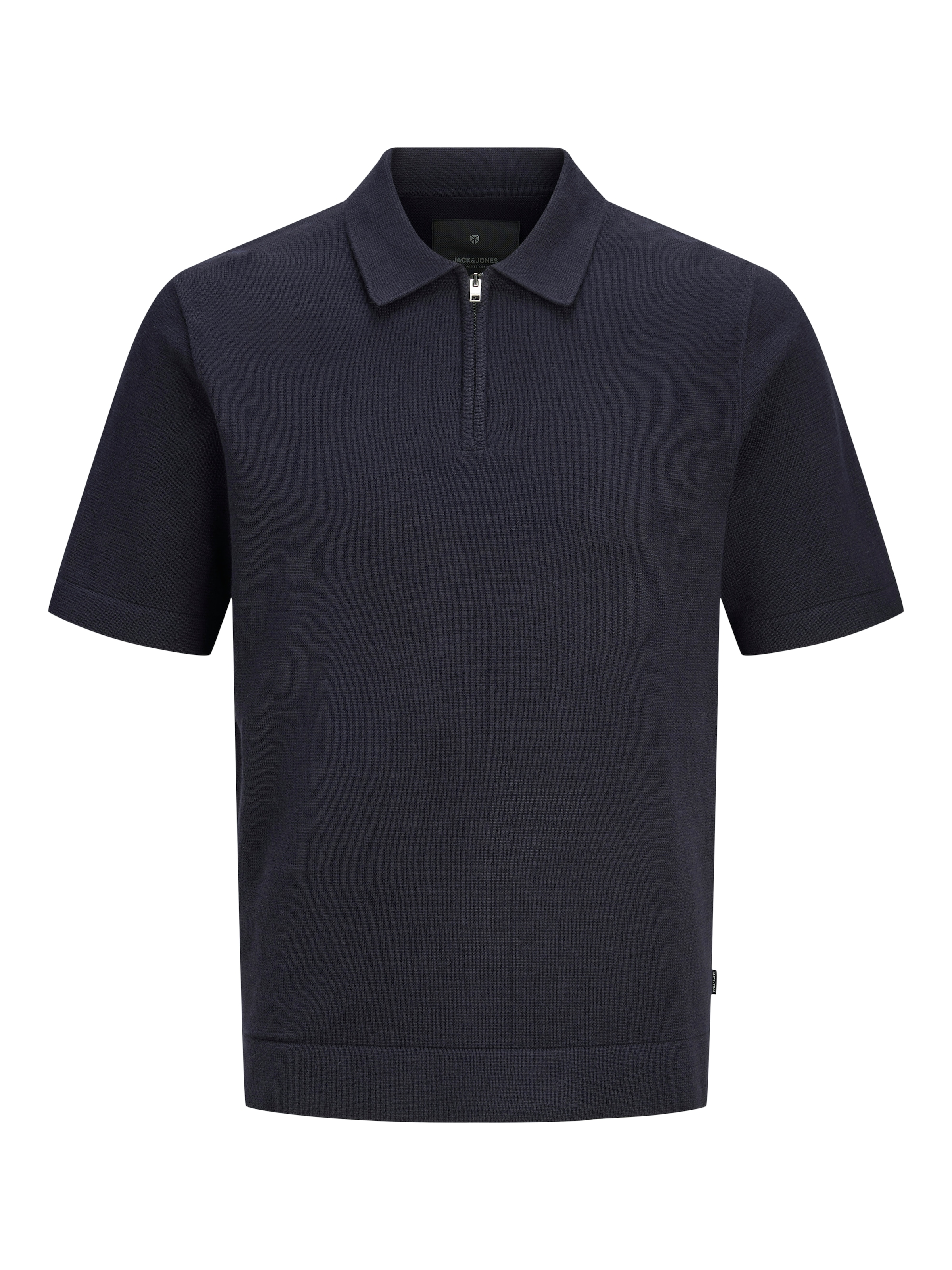 Jack & Jones Polokragenpullover »JPRBLAMILANO SPRING KNIT ZIP POLO SS SN« Baumwollmischung