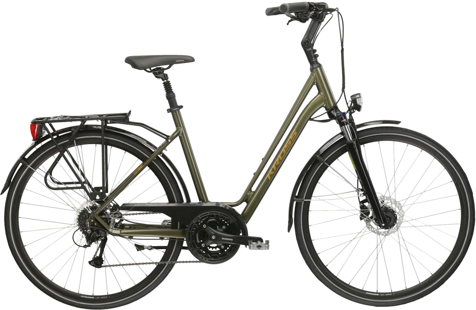 Kross Cityrad »Sentio 4.0« 27 Gang Shimano ACERA T3000 Schaltwerk Kettenschaltung in braun, Größe 28 Zoll (71,12 cm) hinten: 28 Zoll (71,12 cm)