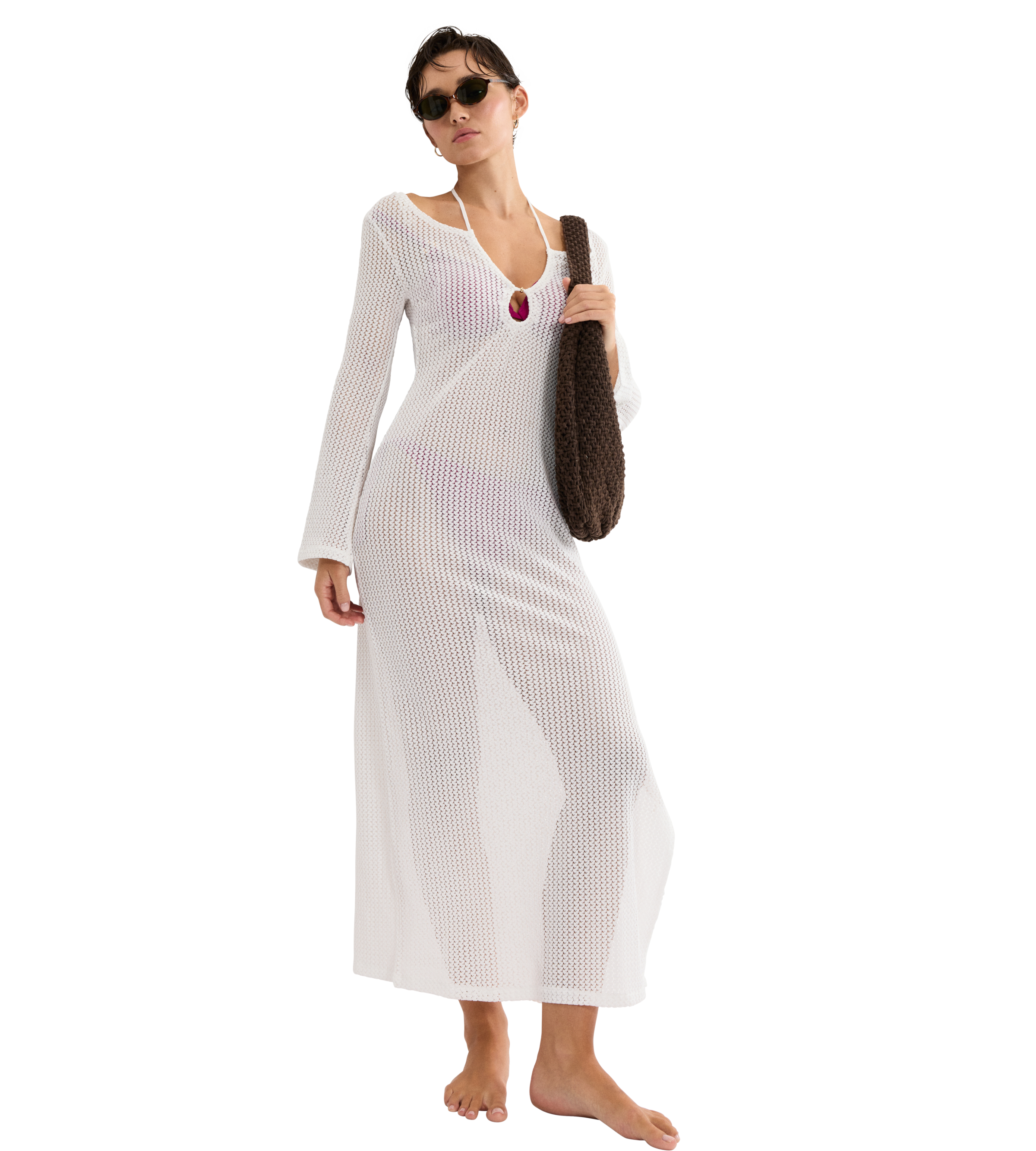 Triumph Strandkleid »Beach MyWear Crochet Long Dress LSL« weiches Häkeldesign