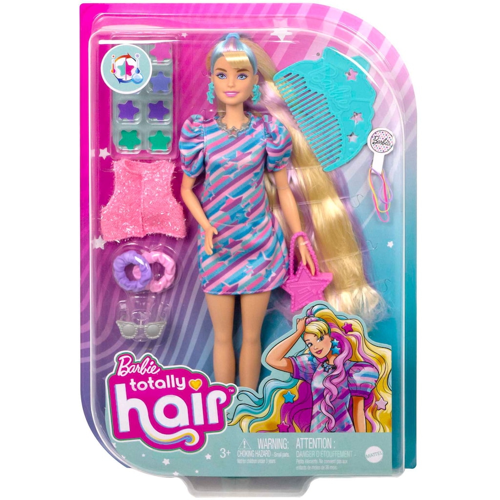 Barbie Anziehpuppe »Totally Hair, blond/bunte Haare«