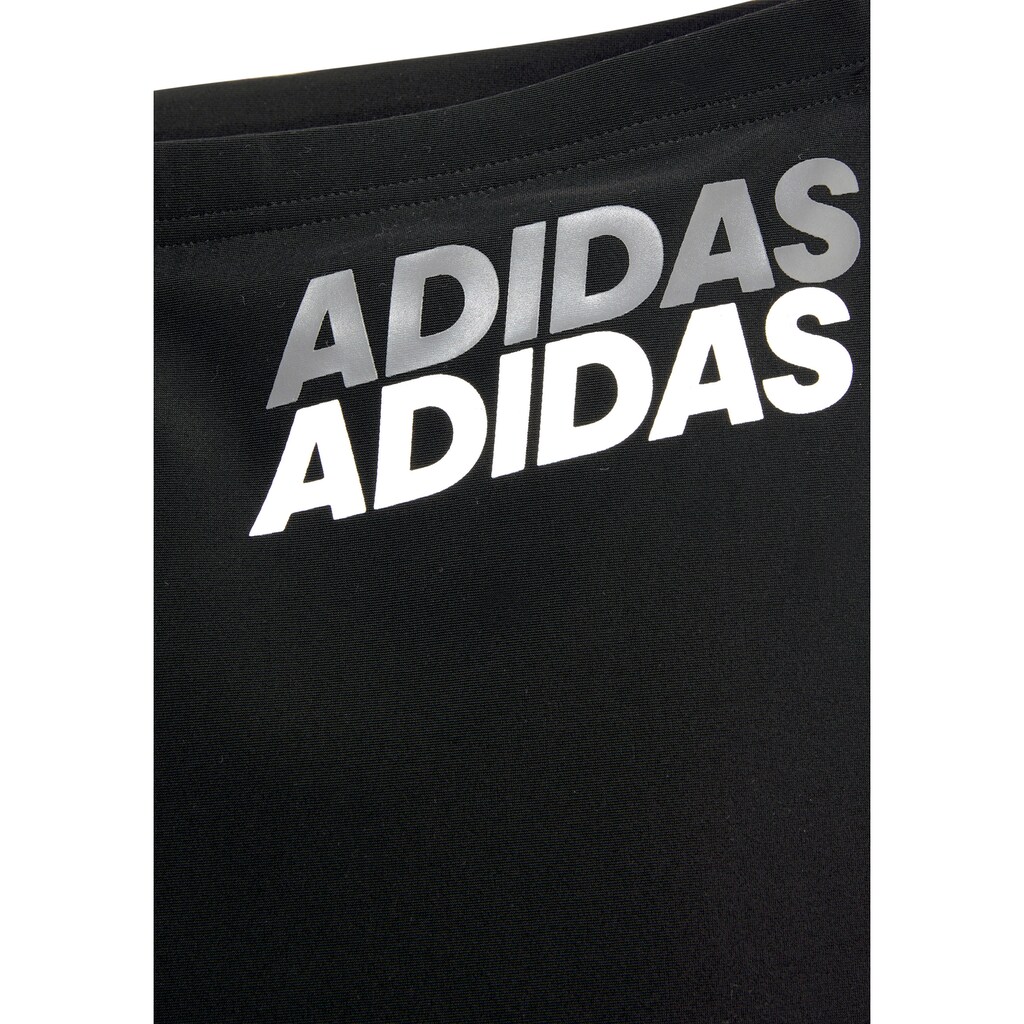 adidas Performance Boxer-Badehose, mit zweifarbigem Adidas Schriftzug