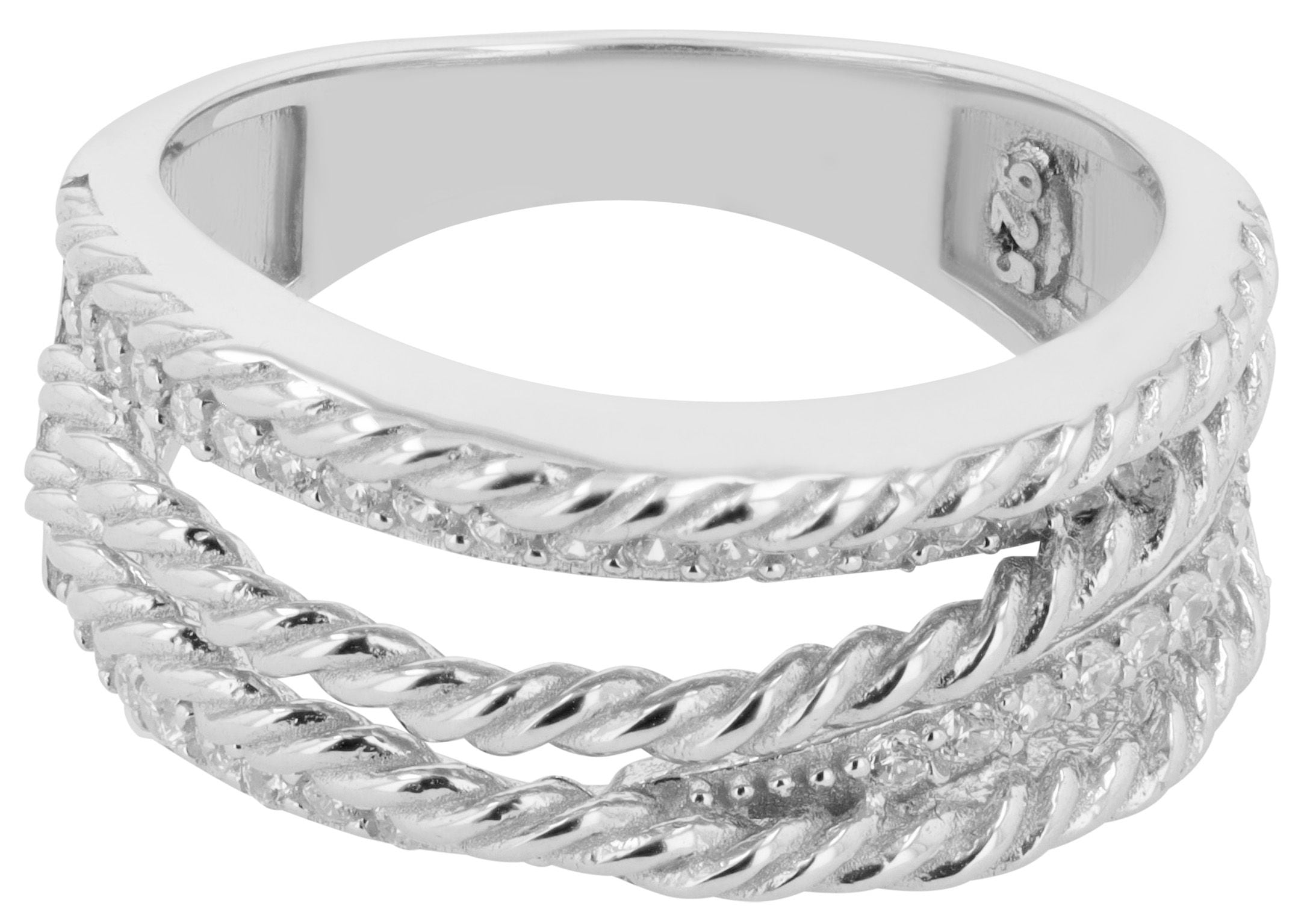 Adelia´s Fingerring »Damen Ring aus 925 Silber mit Zirkonia«