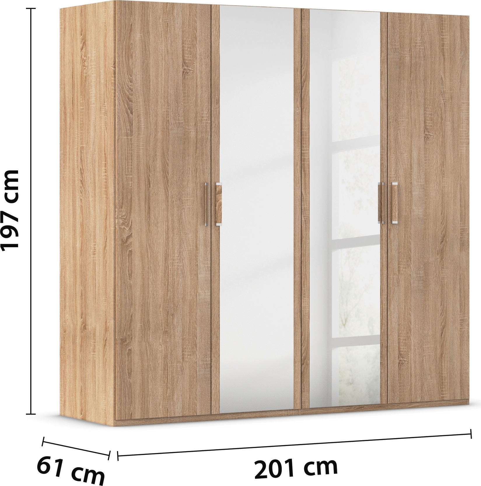 rauch Schlafzimmer-Set »Komplettschlafzimmer Schlafzimmer EVELYN«, (Set, 3 tlg.), Schrank und Bett in 2 Breiten, Nachttisch 2 Schubladen MADE IN GERMANY