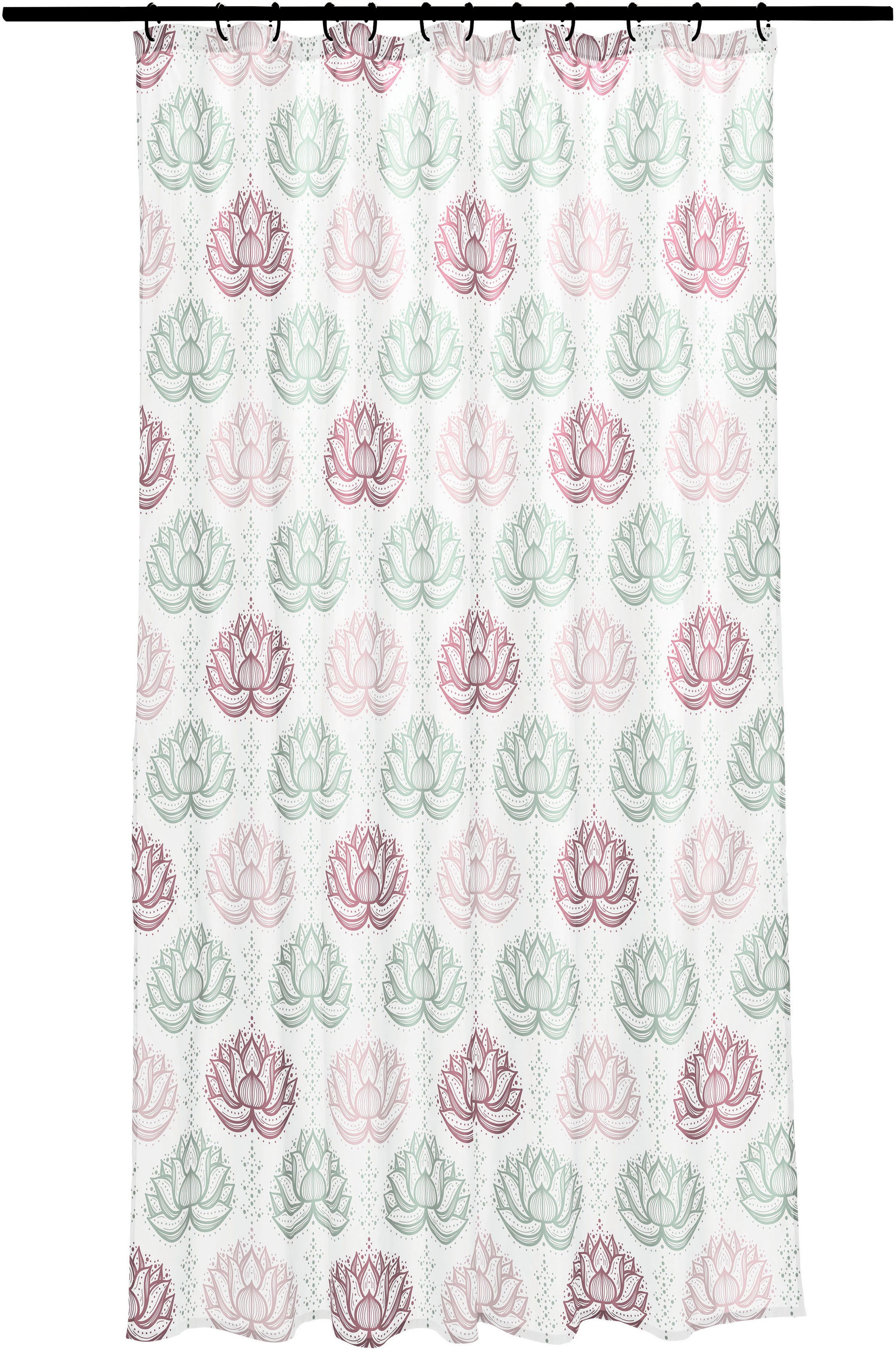 SEE∙MANN∙GARN Duschvorhang »Lotus«, Breite 180 cm, mit beschwertem Saum und Vorhangringen